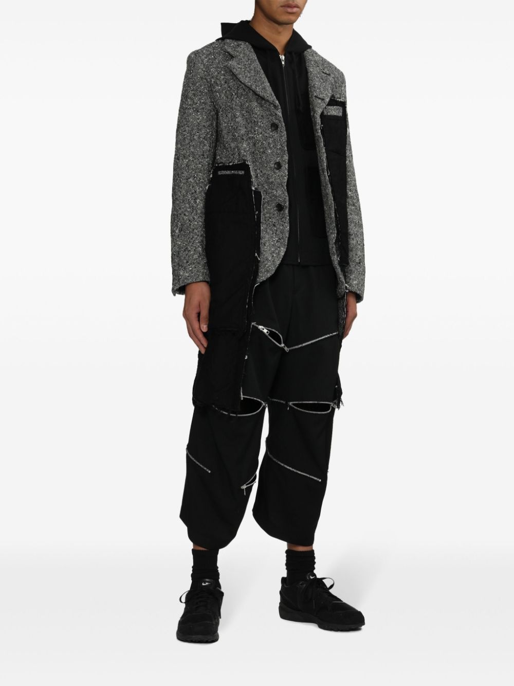 tweed panelled blazer - 2