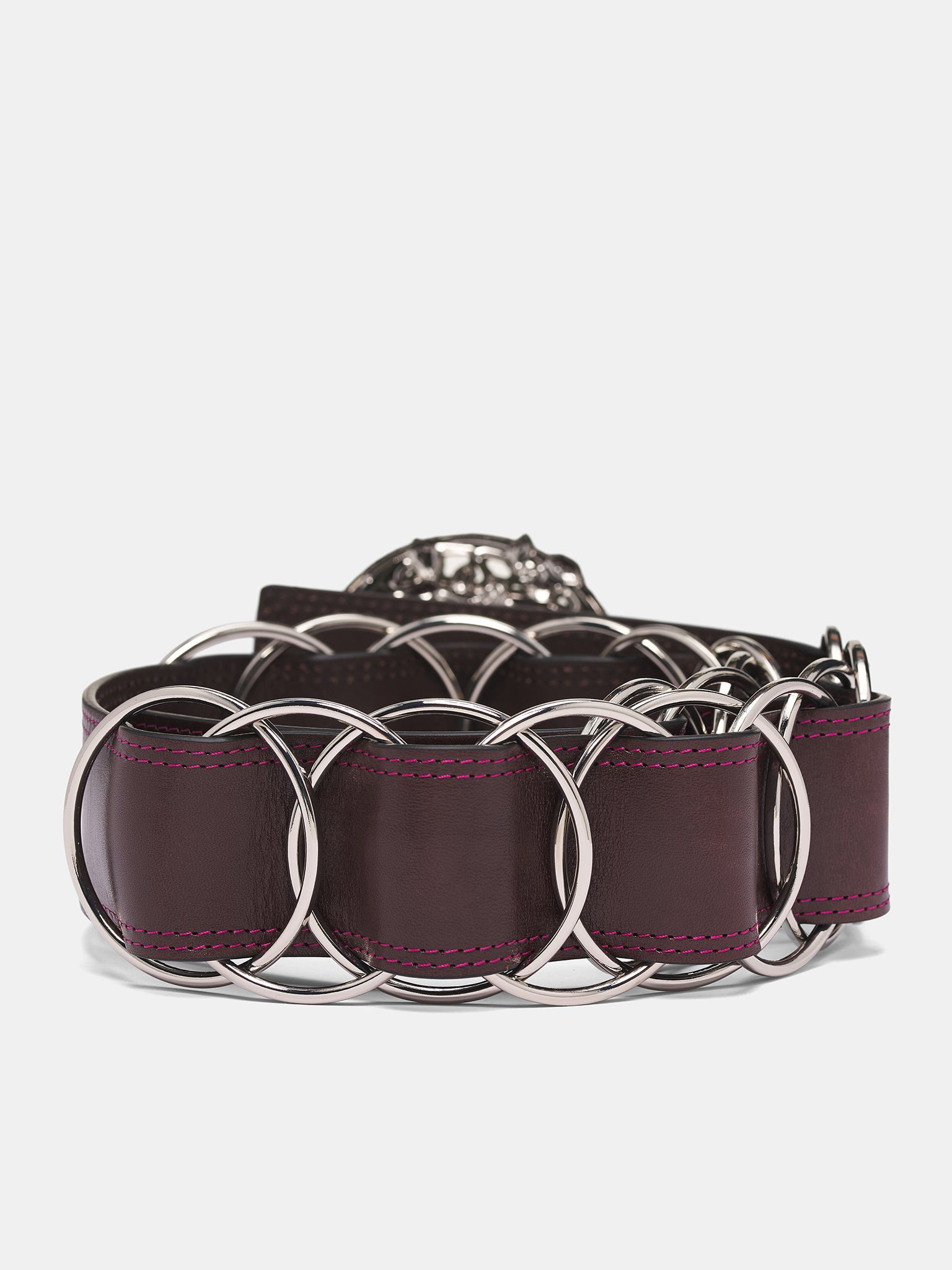 Brown Leather Ring Trouser Belt - 2