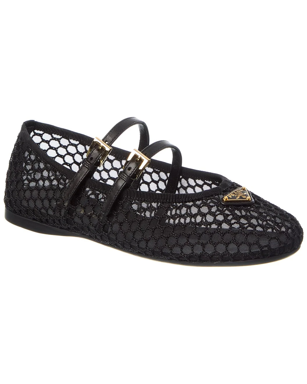 Prada Mesh & Leather Ballerina Flat - 1