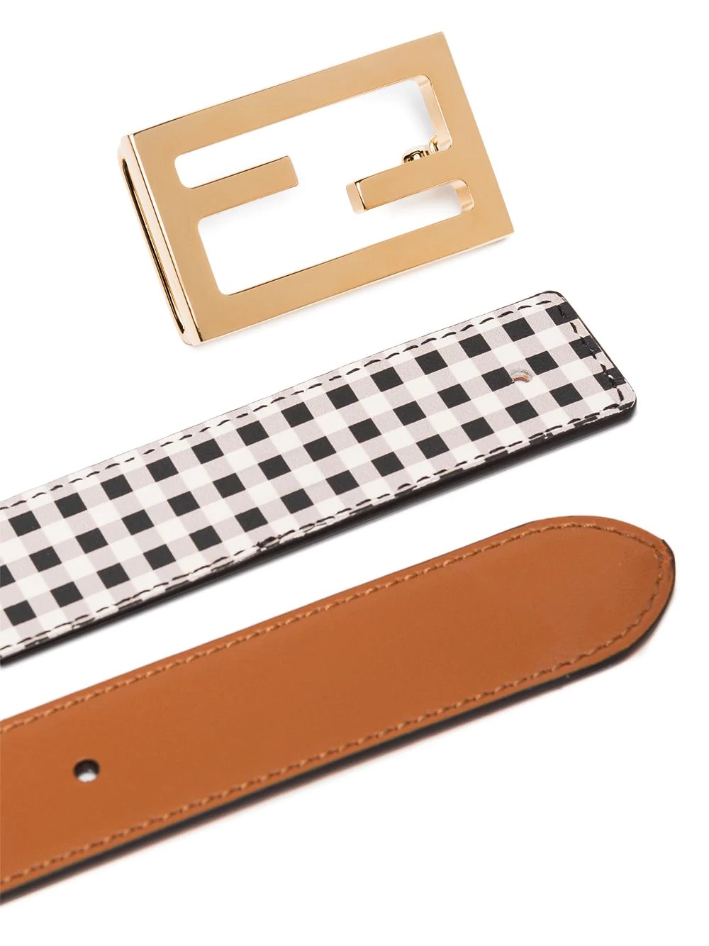 reversible logo buckle belt - 3