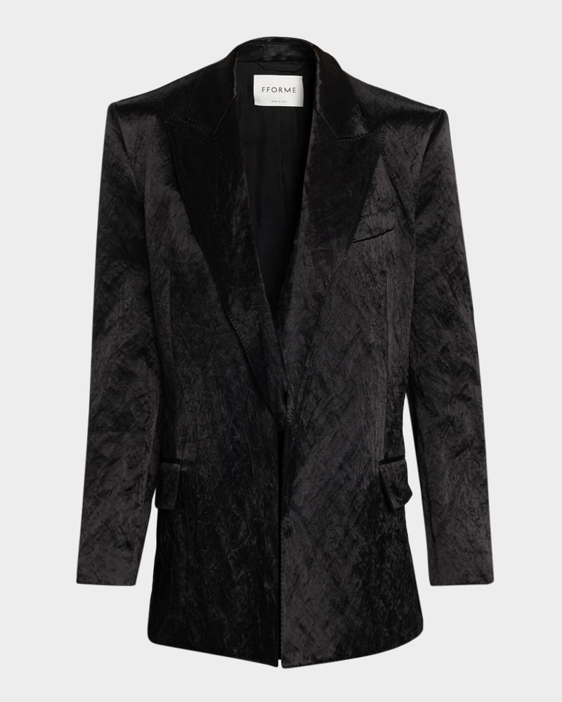 Winslow Double-Breasted Crinkle Metallic Cotton Jacket 1