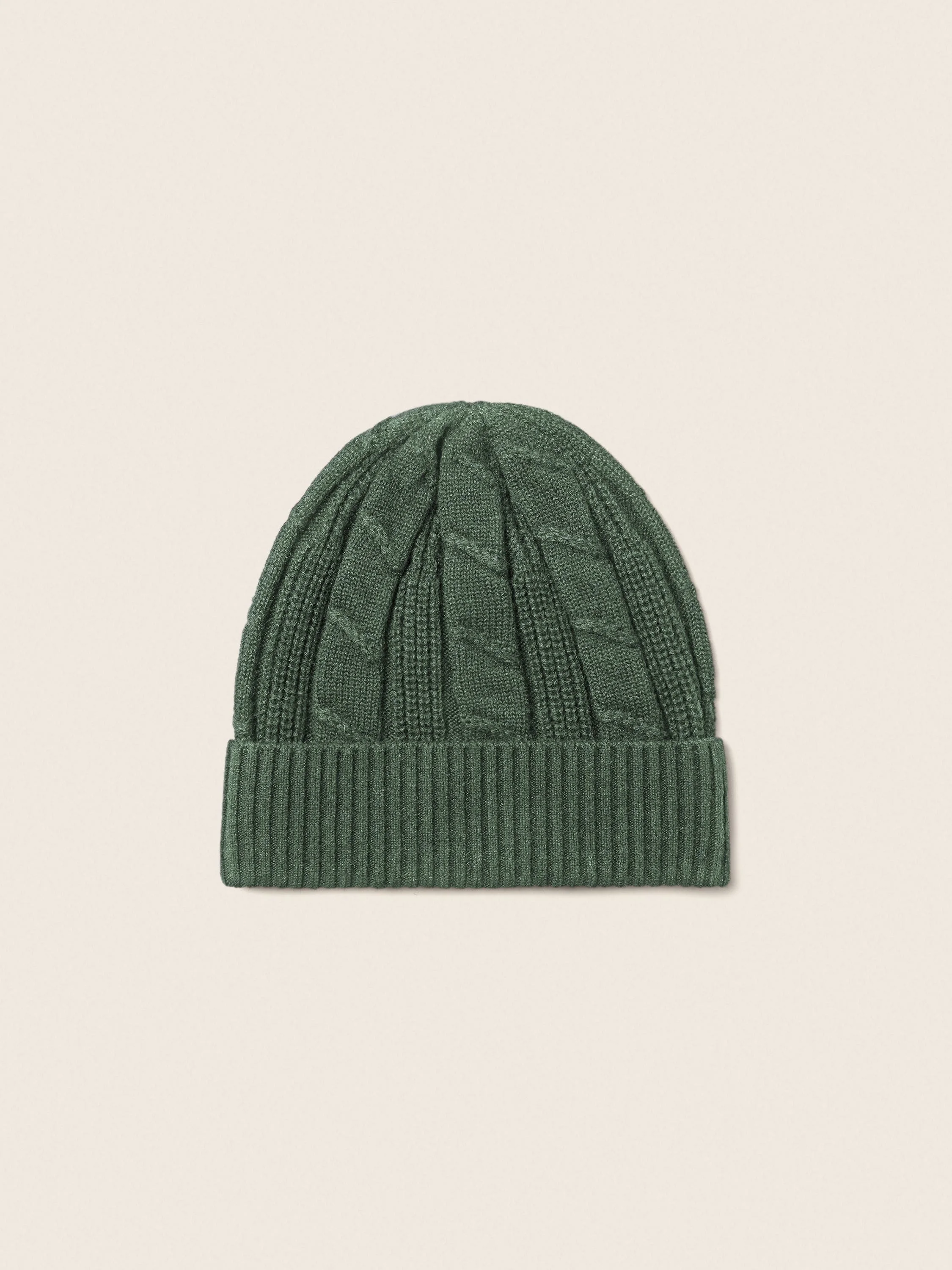 LIGHT GREEN MÉLANGE OASI CASHMERE BEANIE - 1