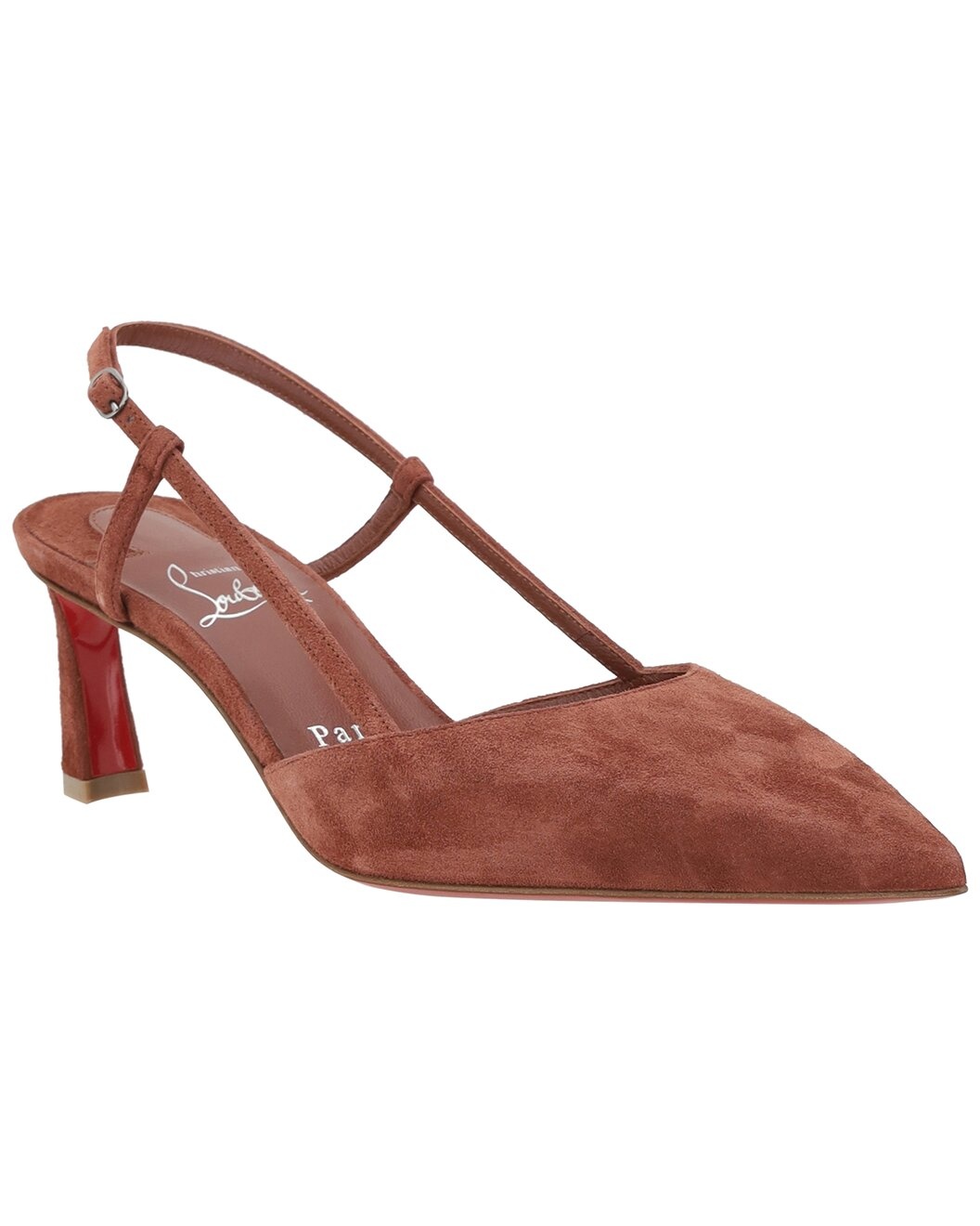 Christian Louboutin Condoroline 55 Suede Slingback Pump - 1