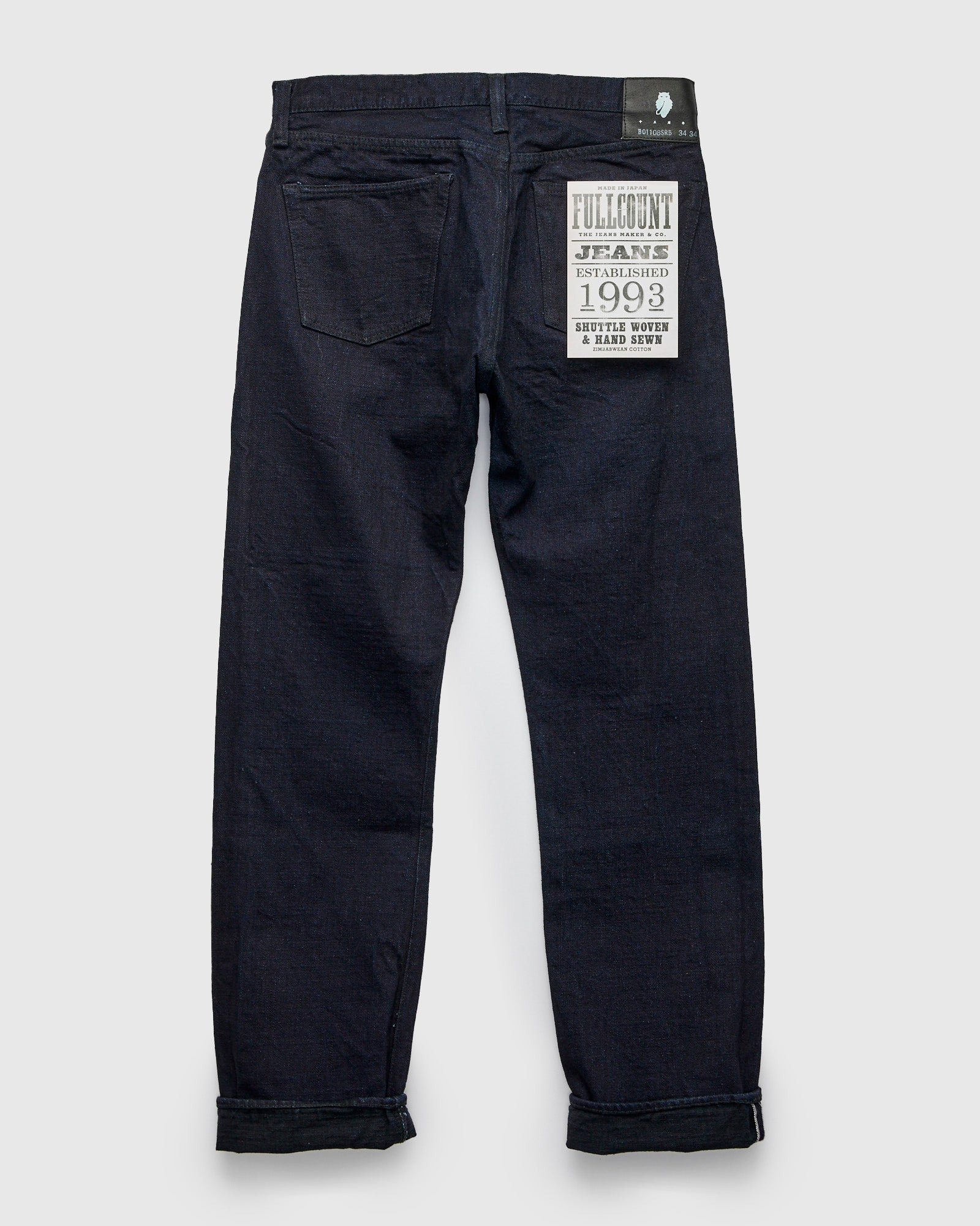 B1108SRB "Super Rough" 15.5oz Indigo/Black Selvedge Denim - Slim Straight Fit - 3