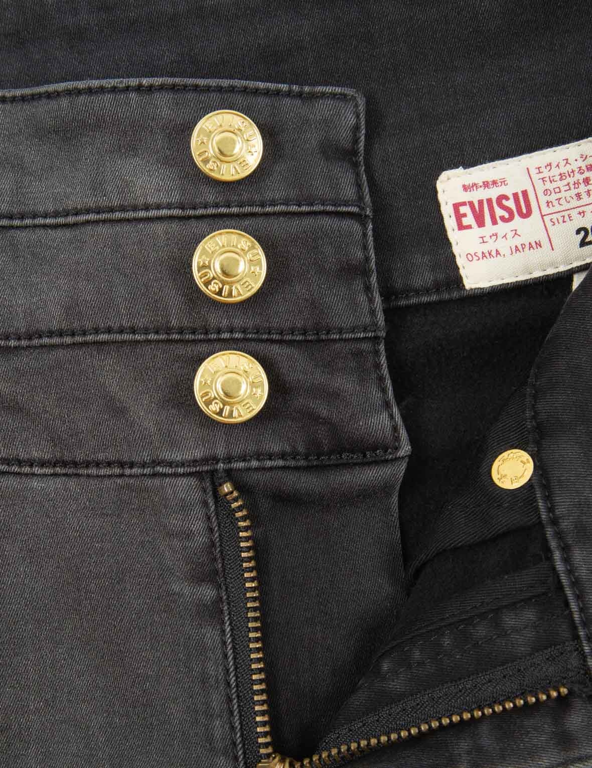 KOI PRINT AND SEAGULL EMBROIDERY SUPER HIGH-WAIST SKINNY JEANS - 11