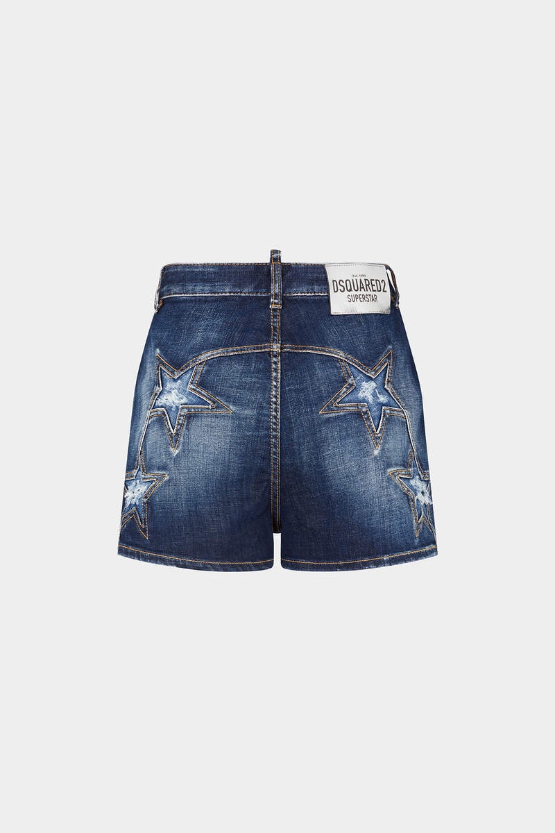 MEDIUM SUPER STAR WASH DENIM SHORTS - 2