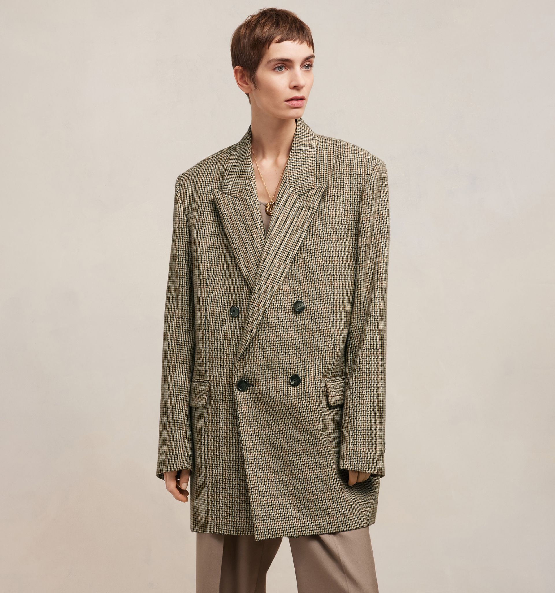Double Breasted Oversized Jacket - 6