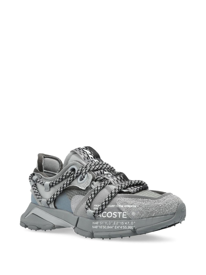 LACOSTE L003 multi-texture lace-up sneakers outlook
