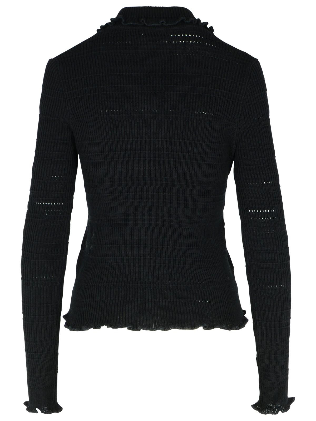 Lanvin 'Ribbed' Black Cotton Cardigan Women - 3