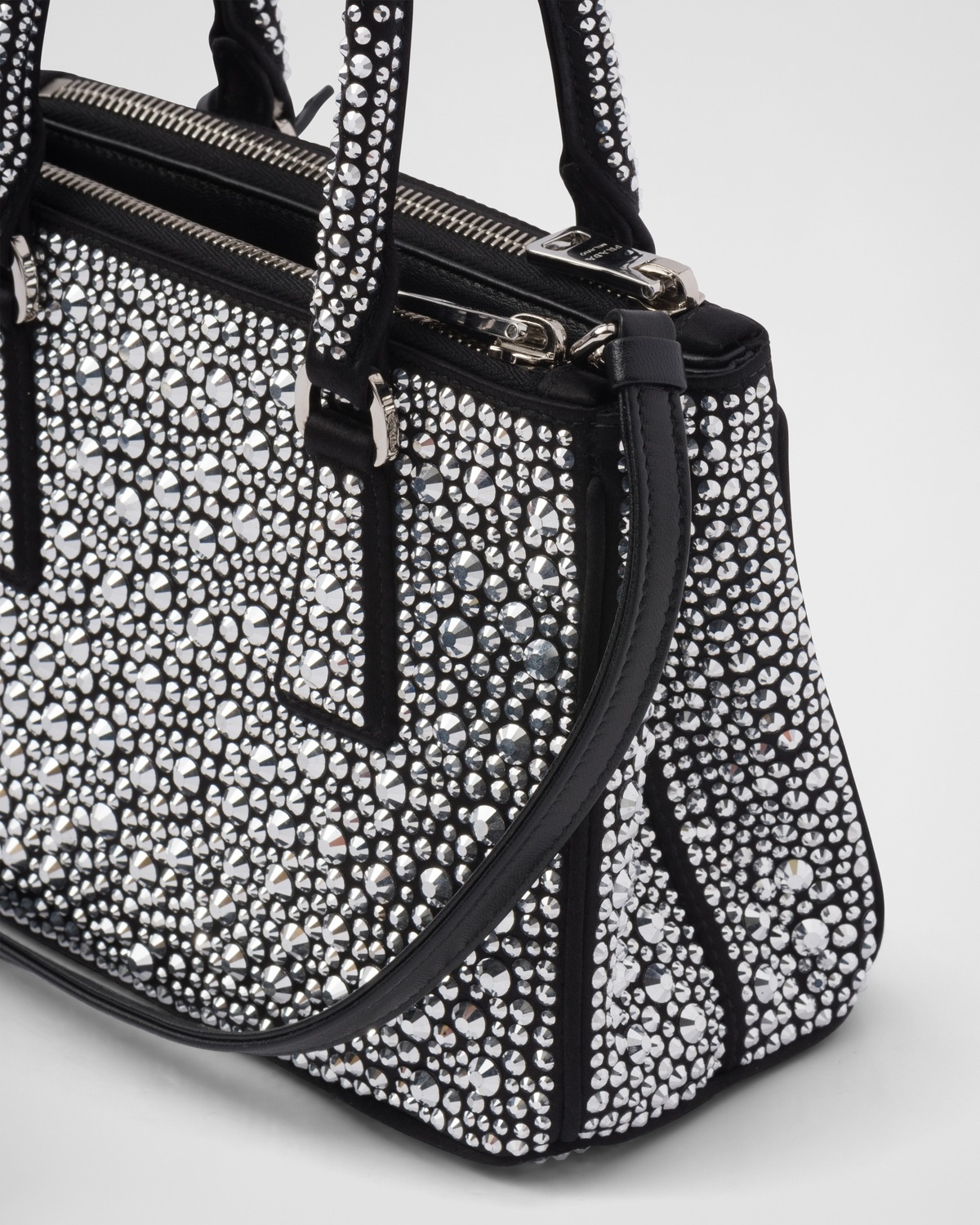Prada Galleria satin mini-bag with crystals - 7
