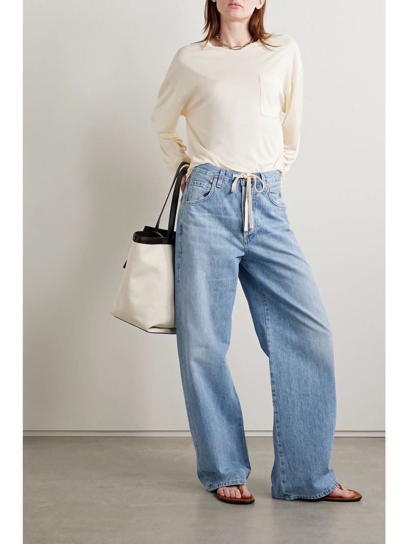 Citizens of Humanity + NET SUSTAIN Brynn high-rise wide-leg organic jeans Light denim outlook