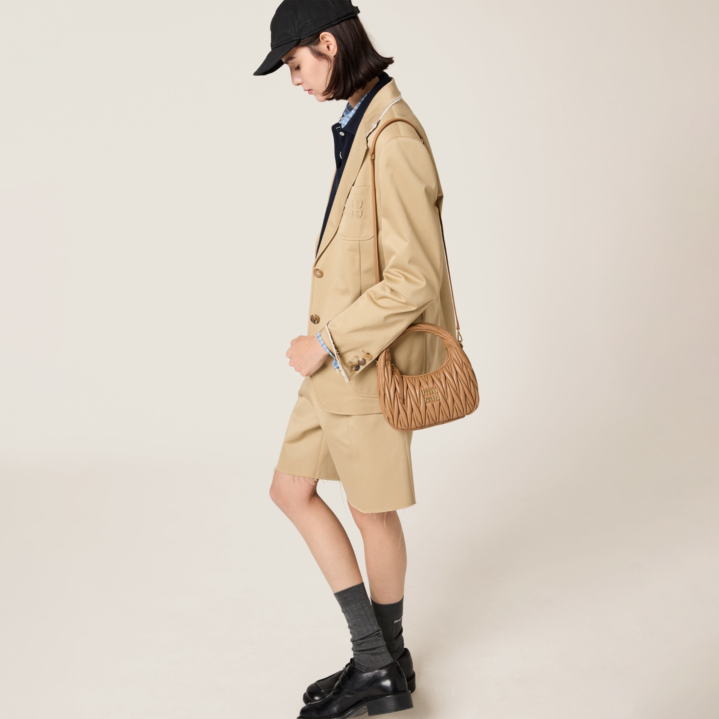 Wander matelassé nappa leather hobo bag - 8