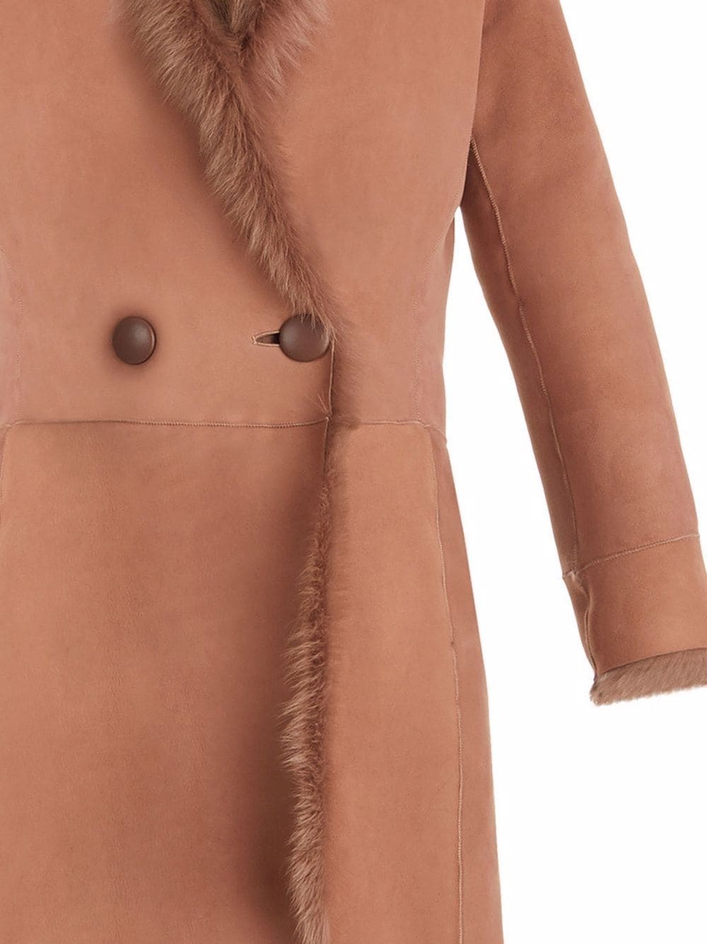 Annie suede double-breasted coat - 4