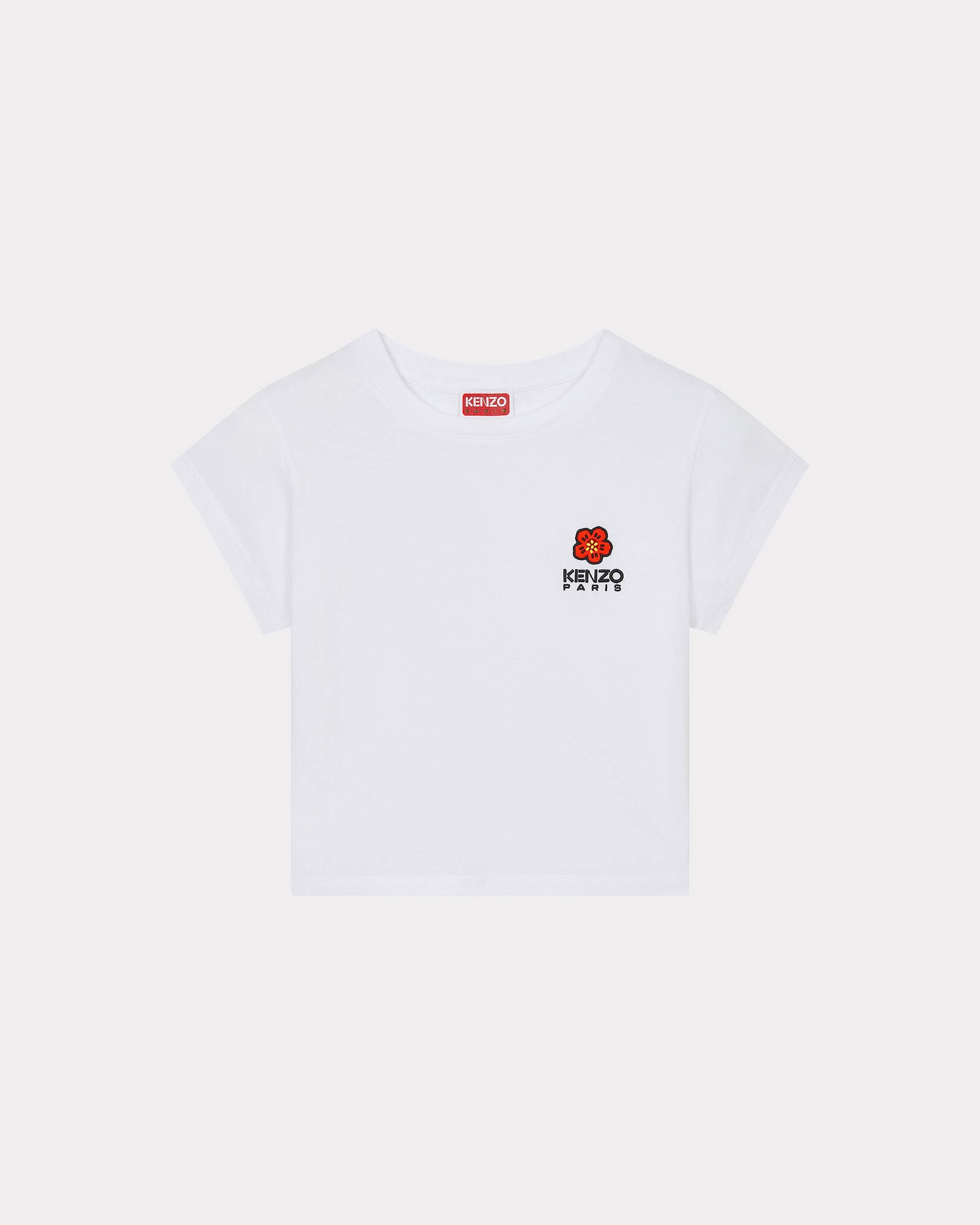 'Boke Flower Crest' micro-embroidered T-shirt - 1