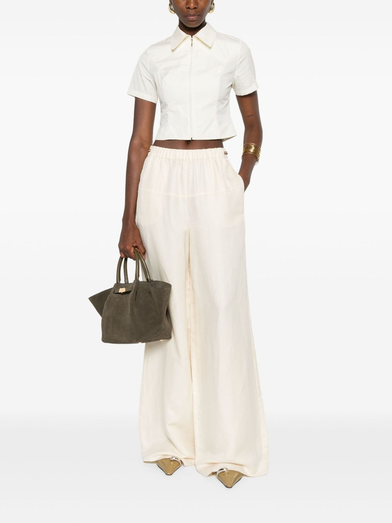 Max Mara linen-blend wide-leg trousers outlook