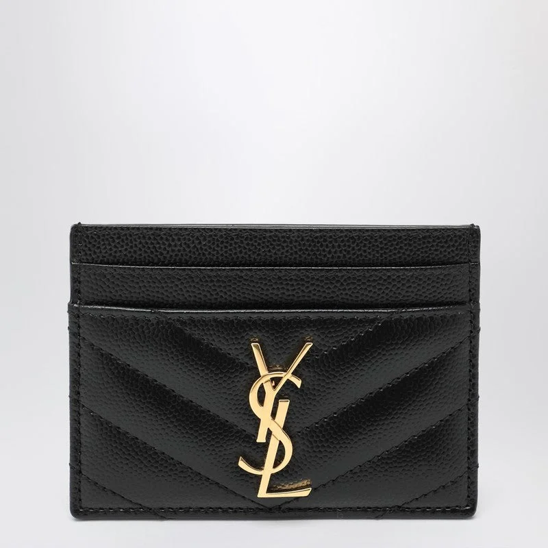 Saint Laurent Black Monogram Credit Card Holder Women - 1
