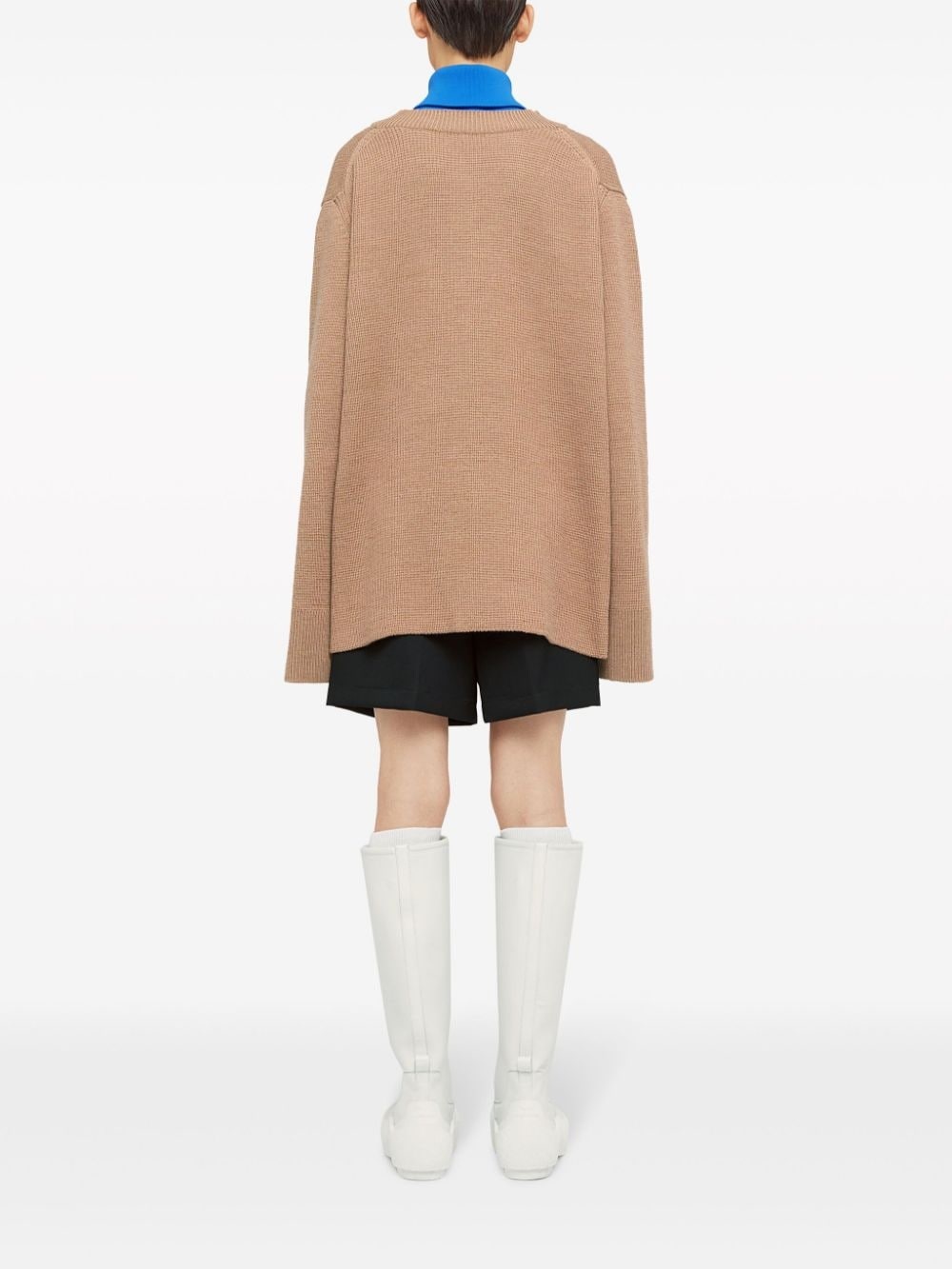 layered-design wool-blend jumper - 3