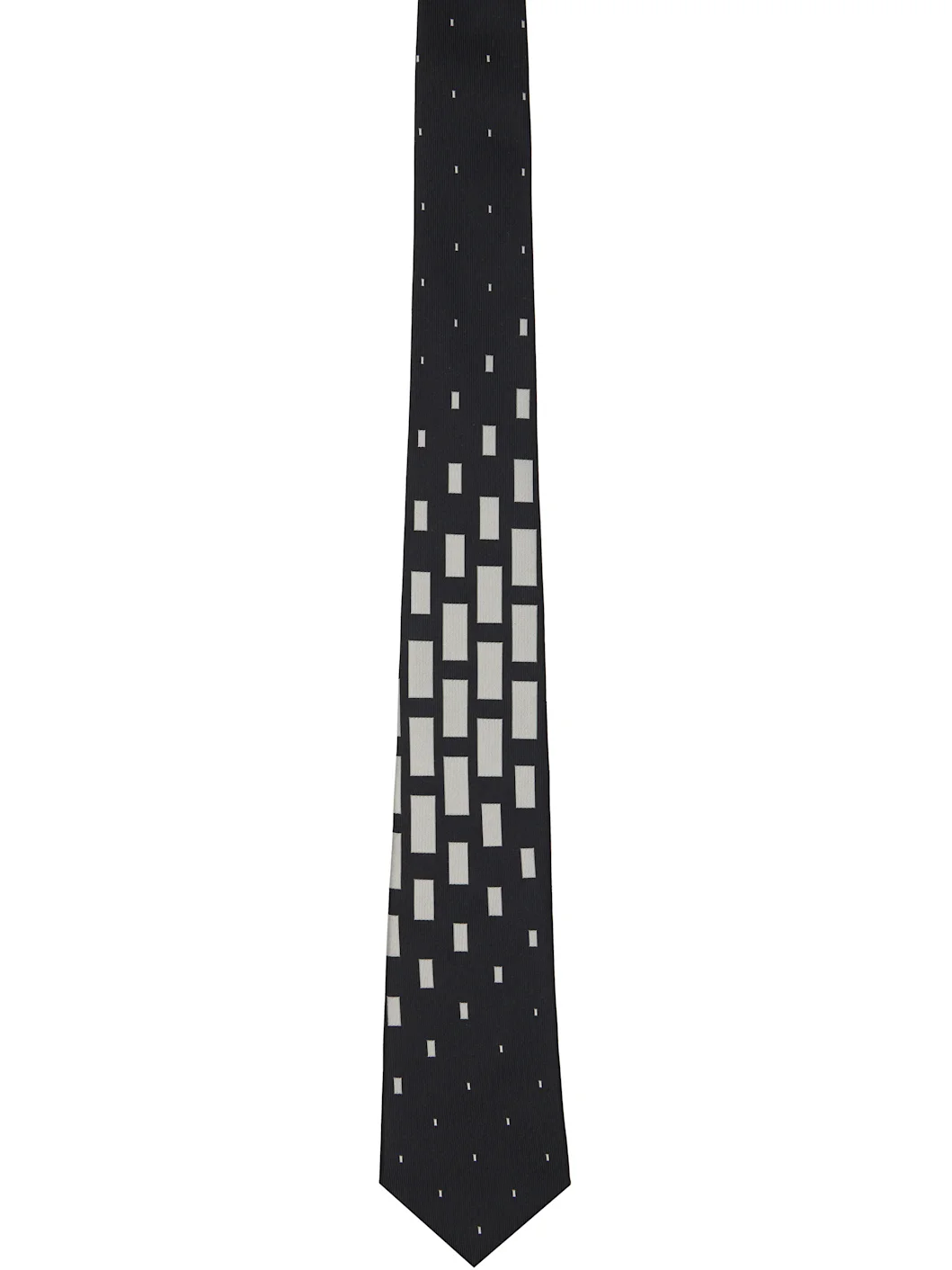 Black Square Pattern JQ Derby Tie - 1