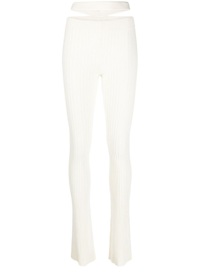 high-waisted cut-out detail trousers 1