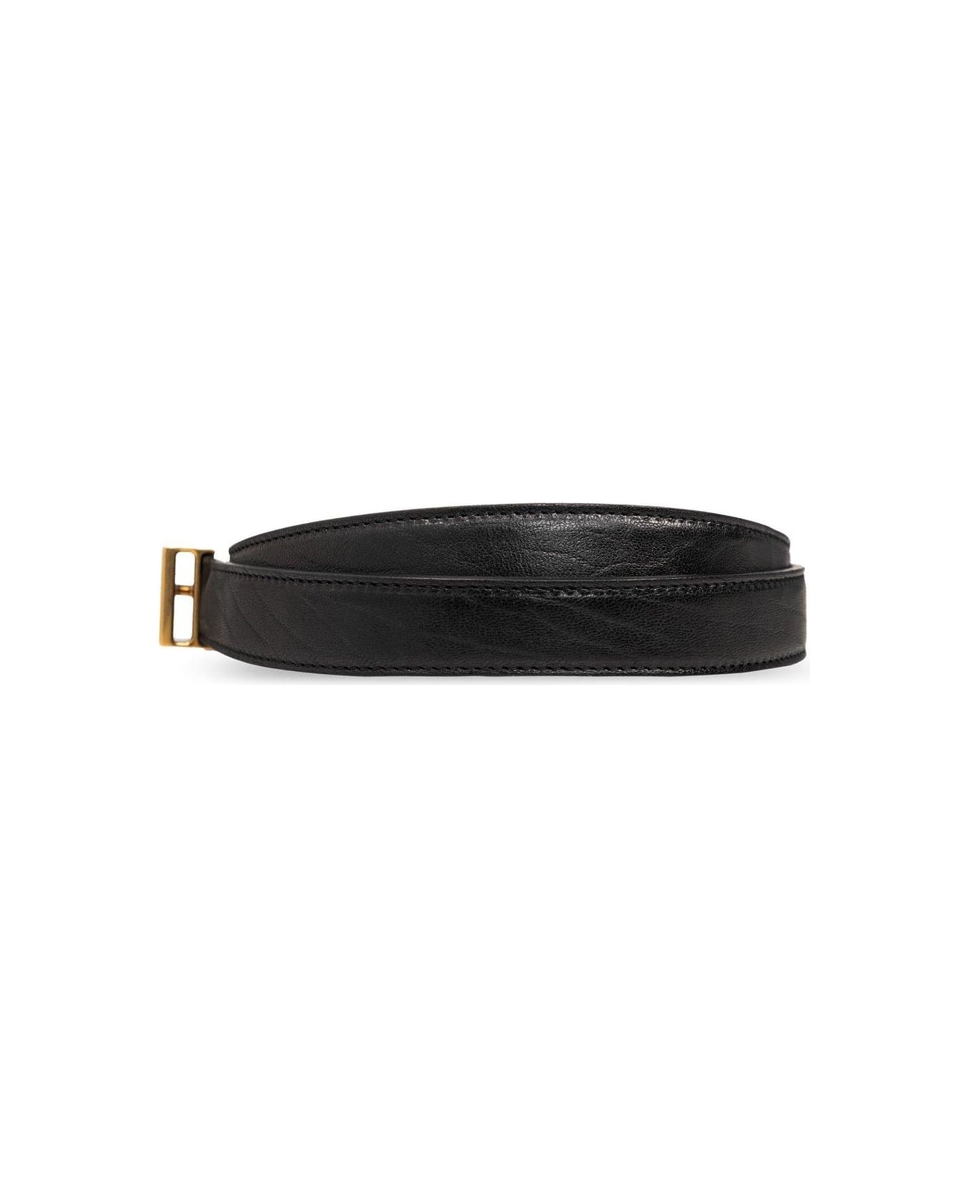 SAINT LAURENT La 66 Buckle Thin Belt | italist | REVERSIBLE