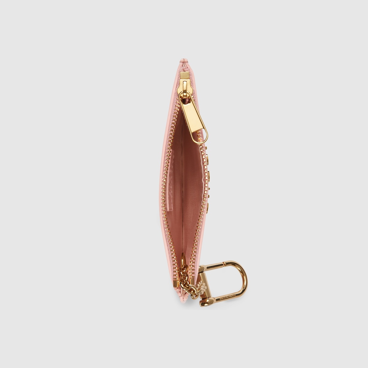 Zip key case with Gucci script - 2