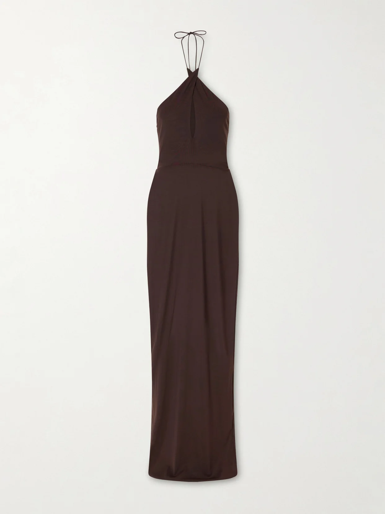 Mesh Halterneck Midi Dress - 1
