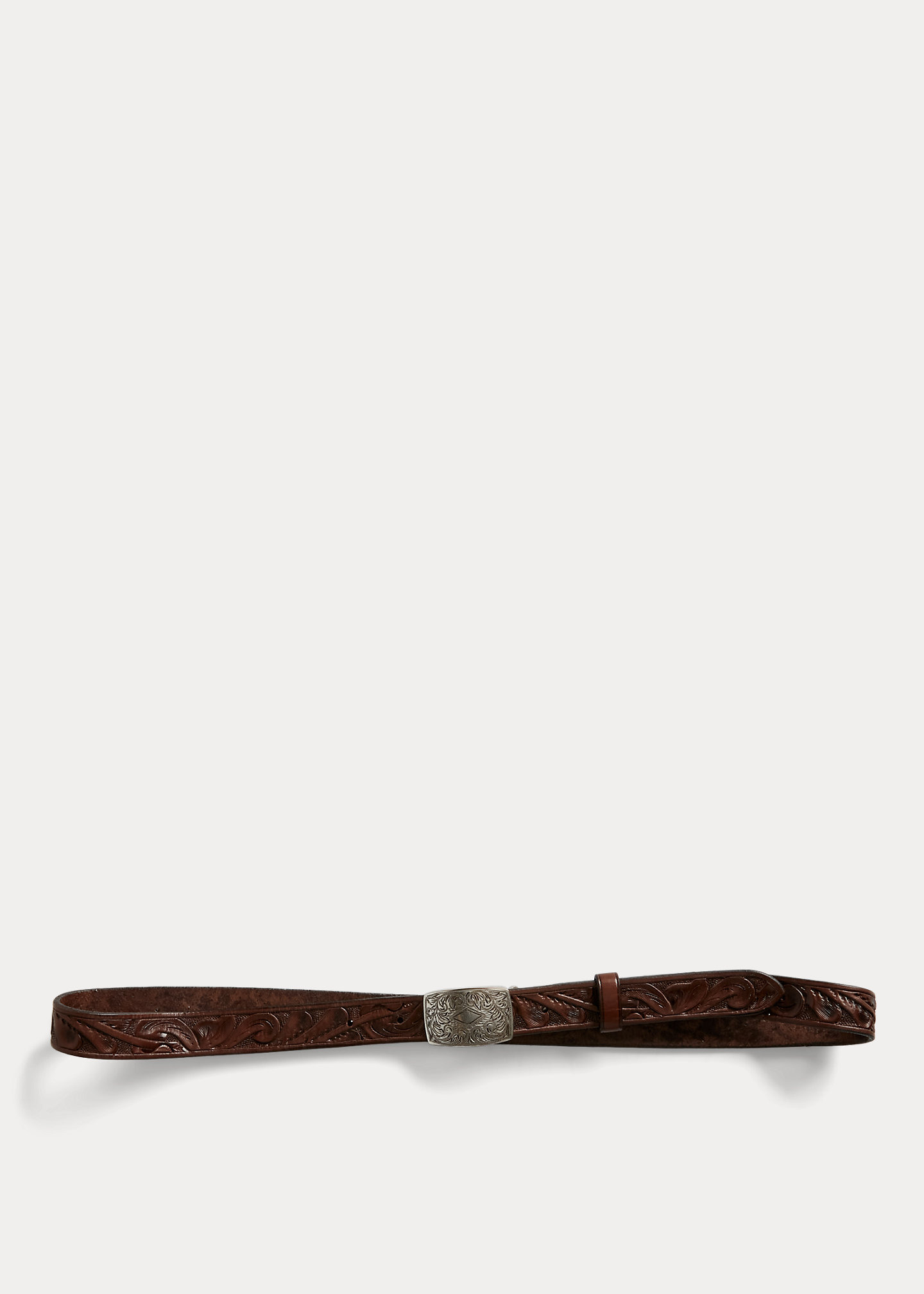 Hand-Tooled Leather Belt - 2