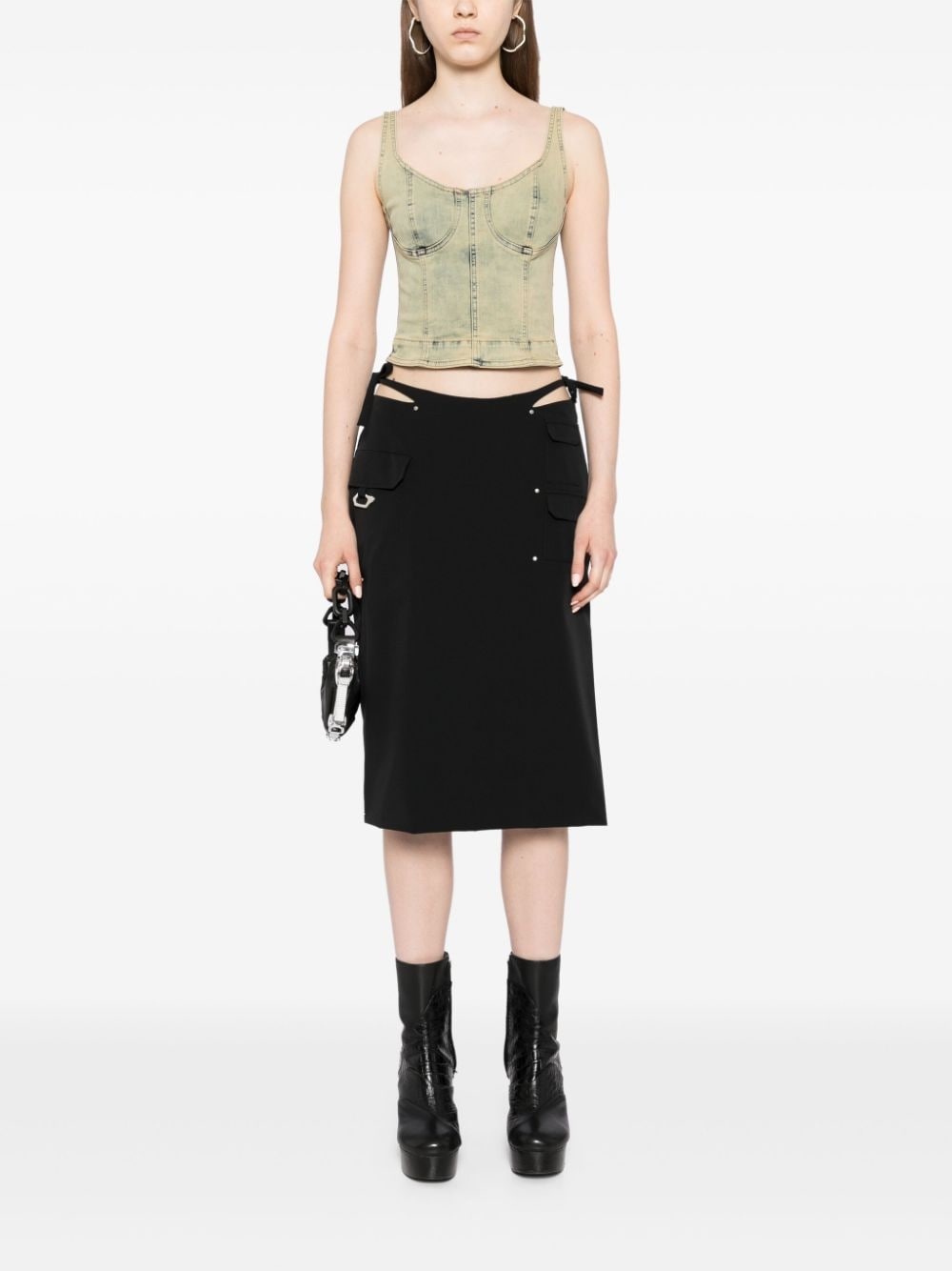 tie-fastening skirt - 2