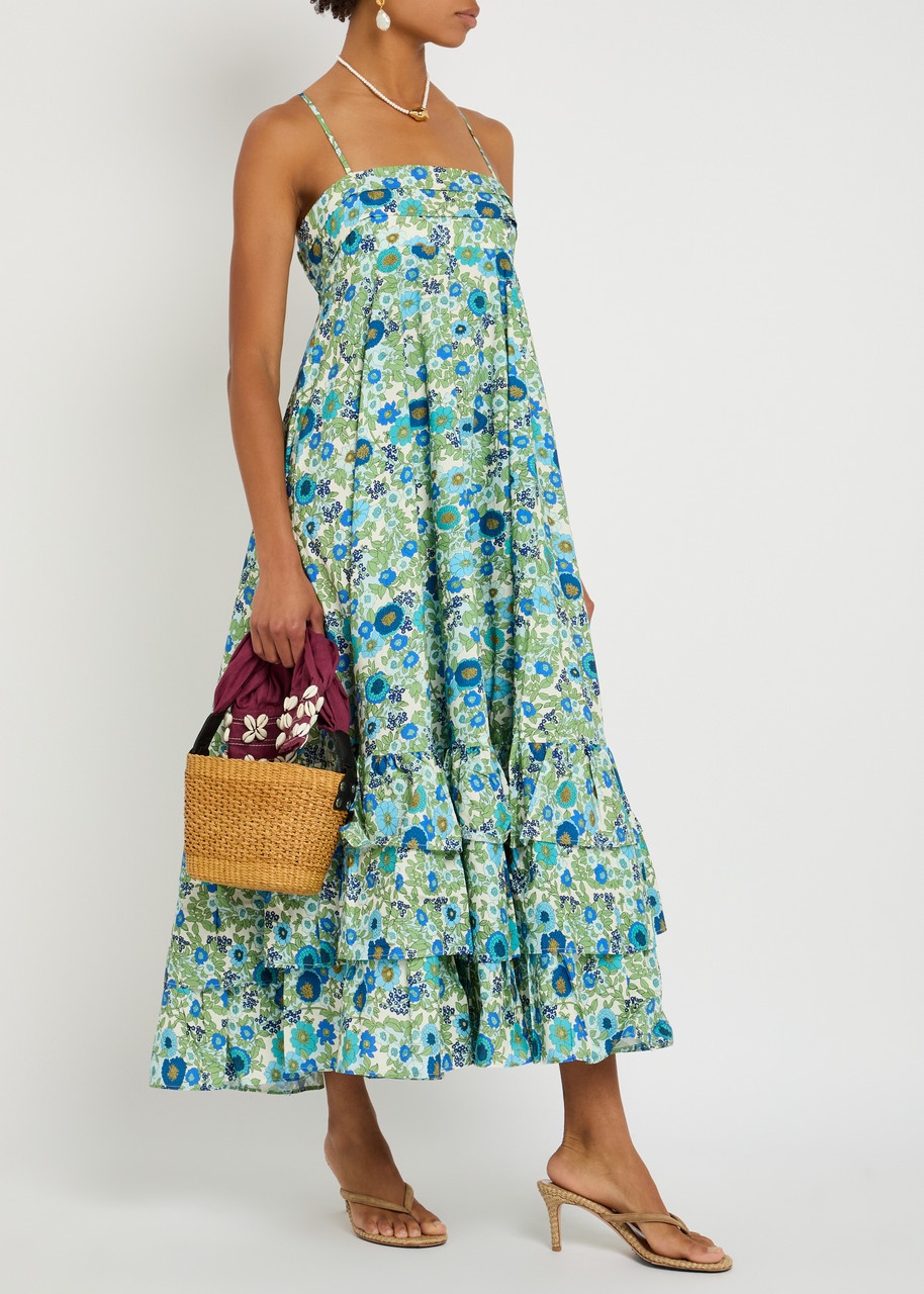 Alemais Pam Floral-print Cotton-poplin Midi Dress - 4