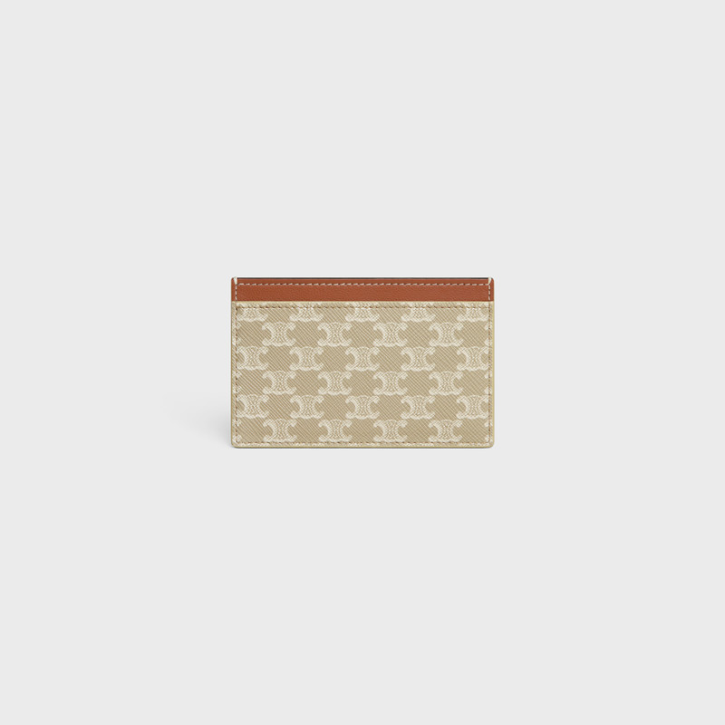 Card holder in TRIOMPHE CANVAS WITH CELINE PRINT 3
