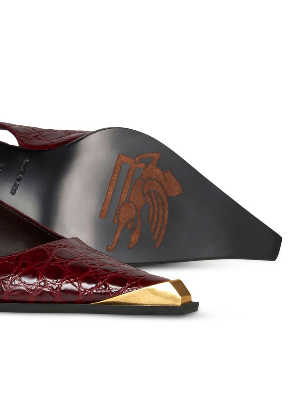 crocodile-embossed pumps - 4