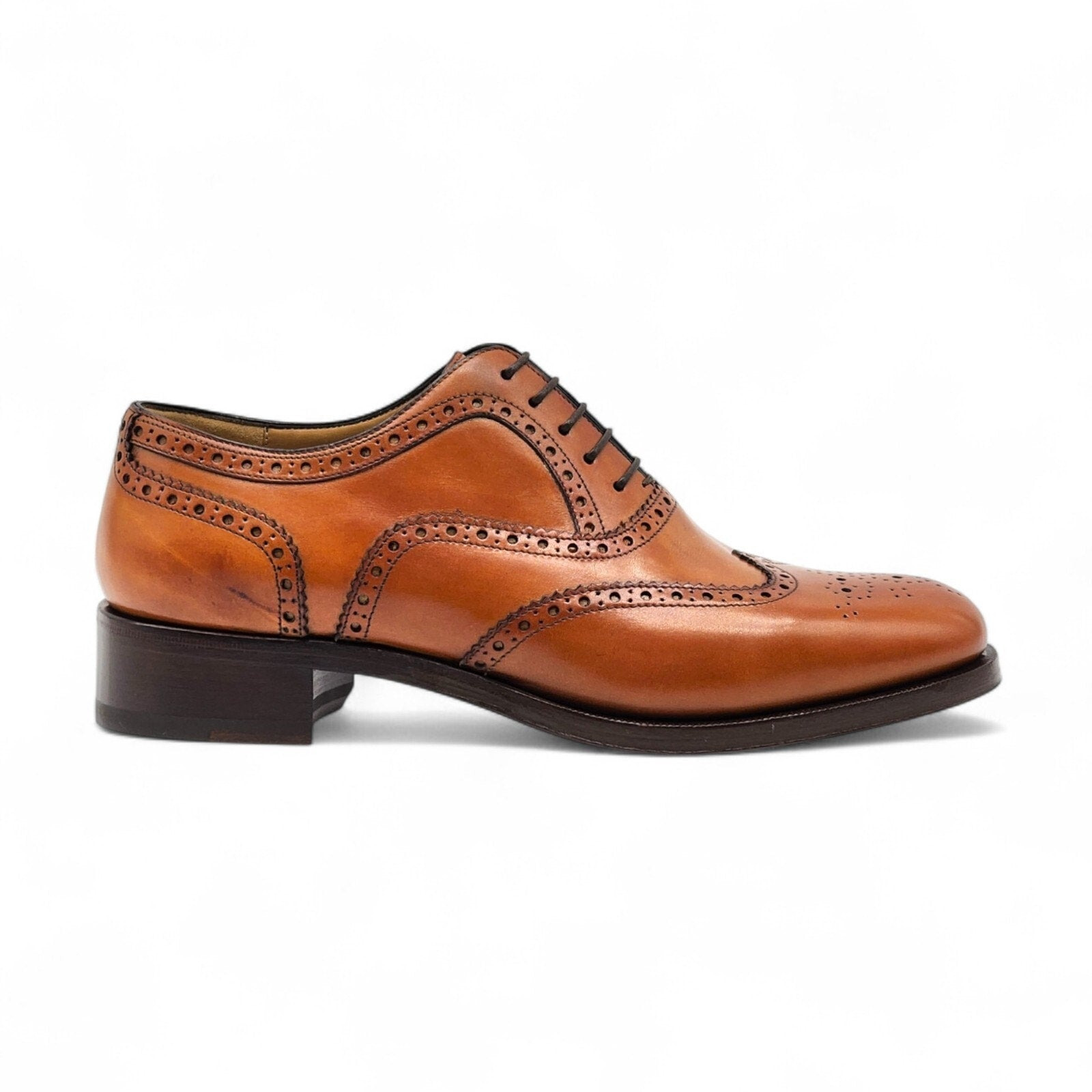 Christian Louboutin Brogue Leather Oxford Shoes Brown EU 39 US 6 - 2