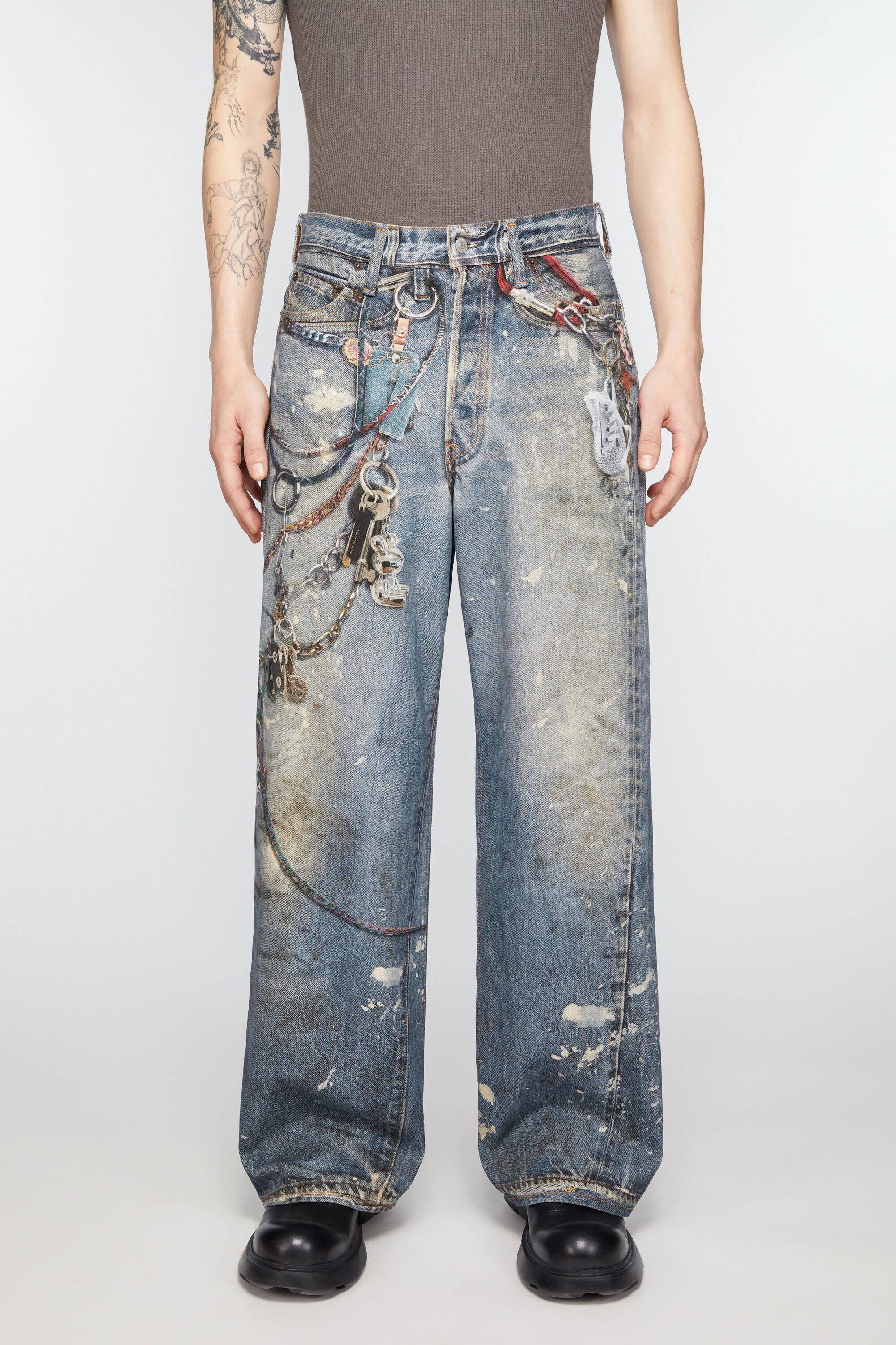 Loose fit trousers - 1981M - Mid Blue - 3