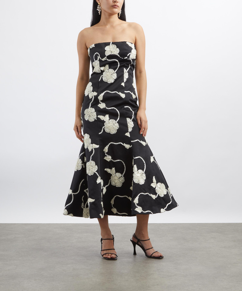 ROTATE 3D Flower Midi Dress outlook