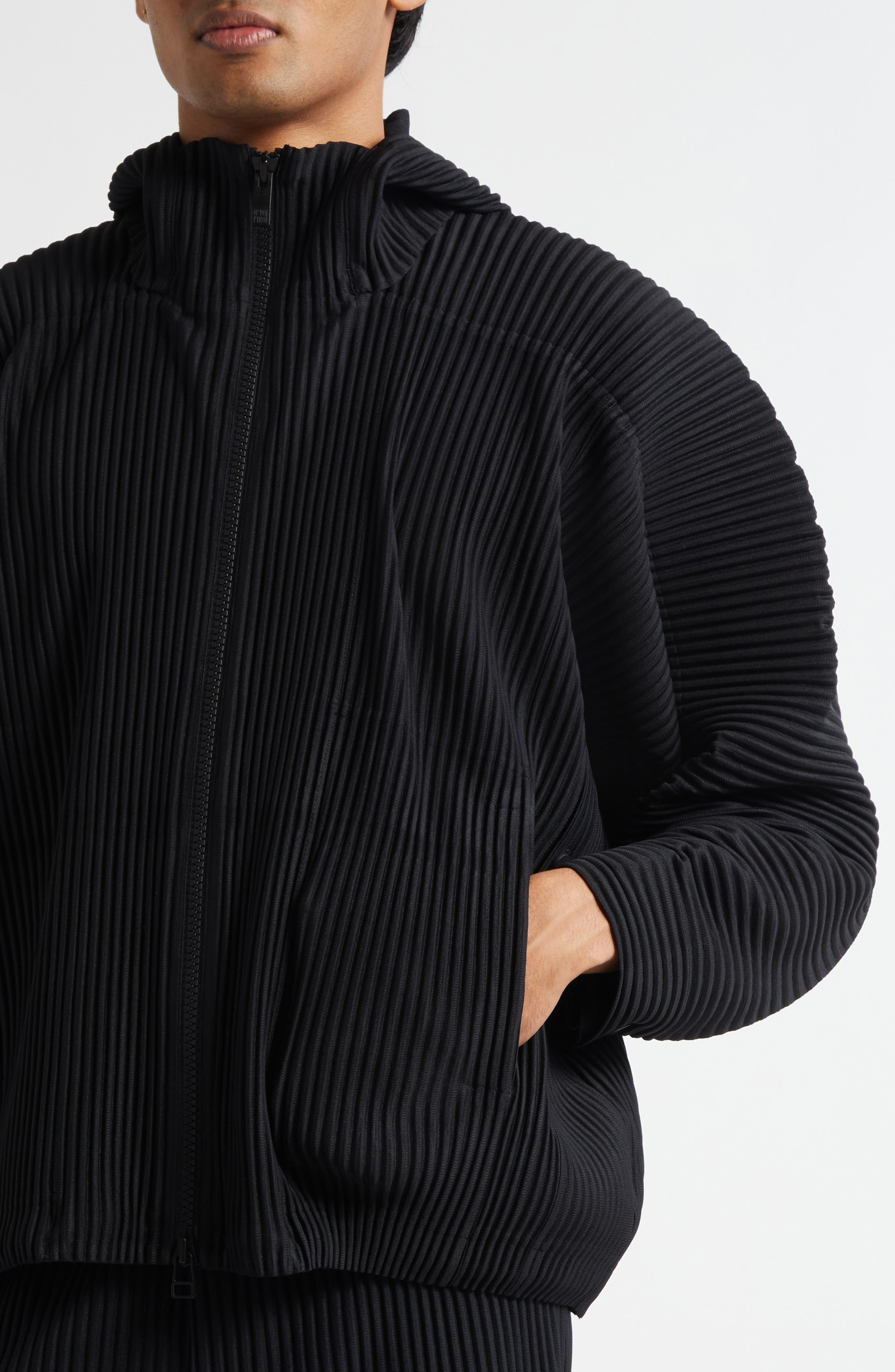 Homme Plissé Issey Miyake Monthly Colors May Pleated Hooded Jacket in Black at Nordstrom - 4