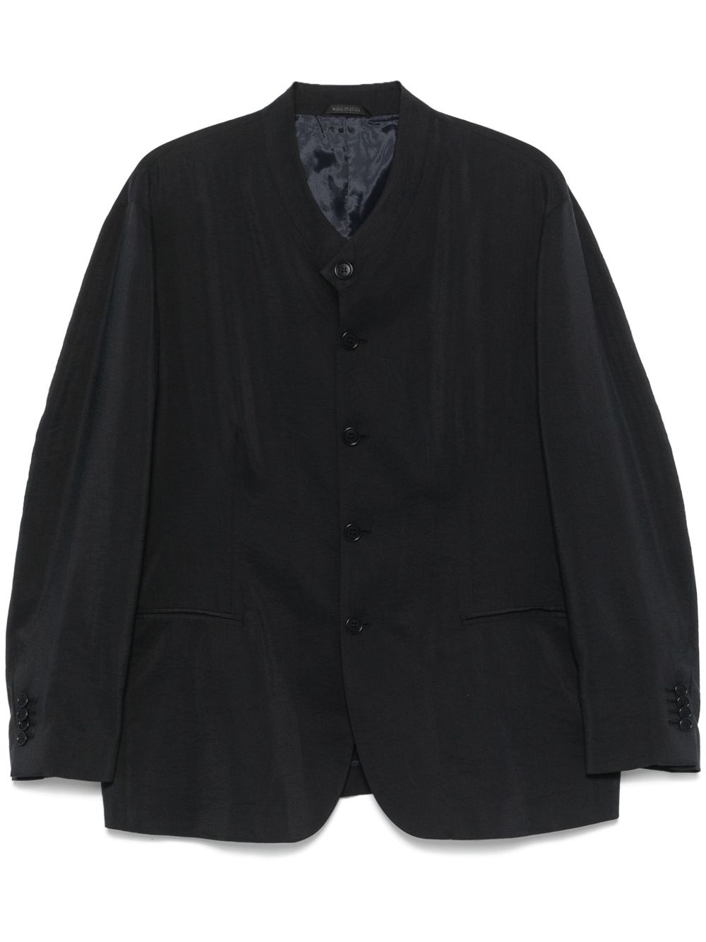 band-collar blazer - 1