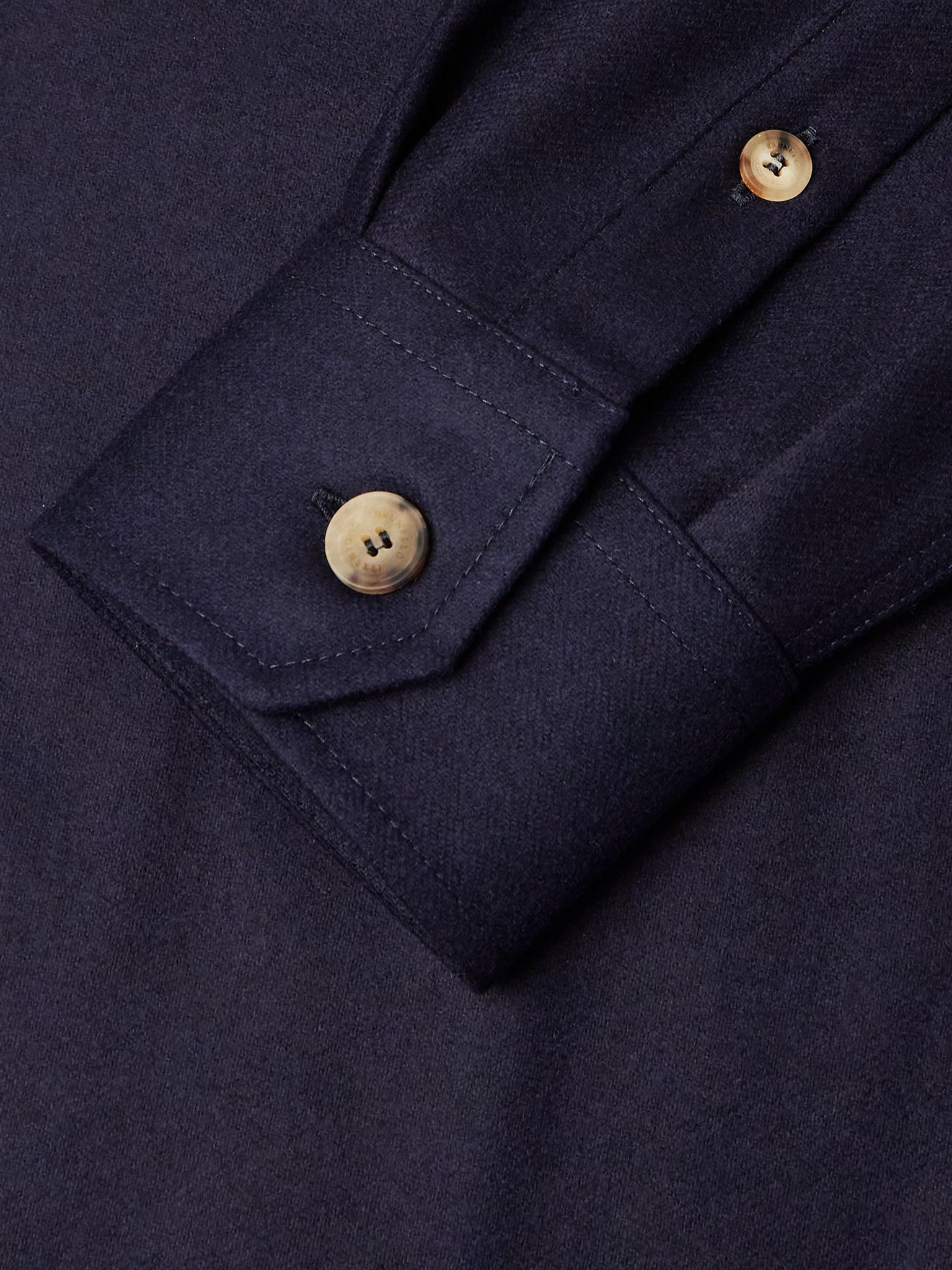 Brushed Wool-Twill Overshirt Blue - 6