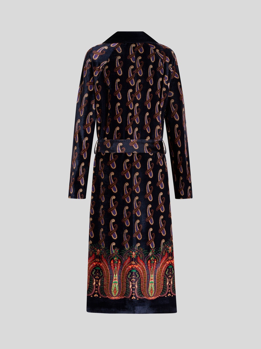 COAT WITH VELVET BELT - 6