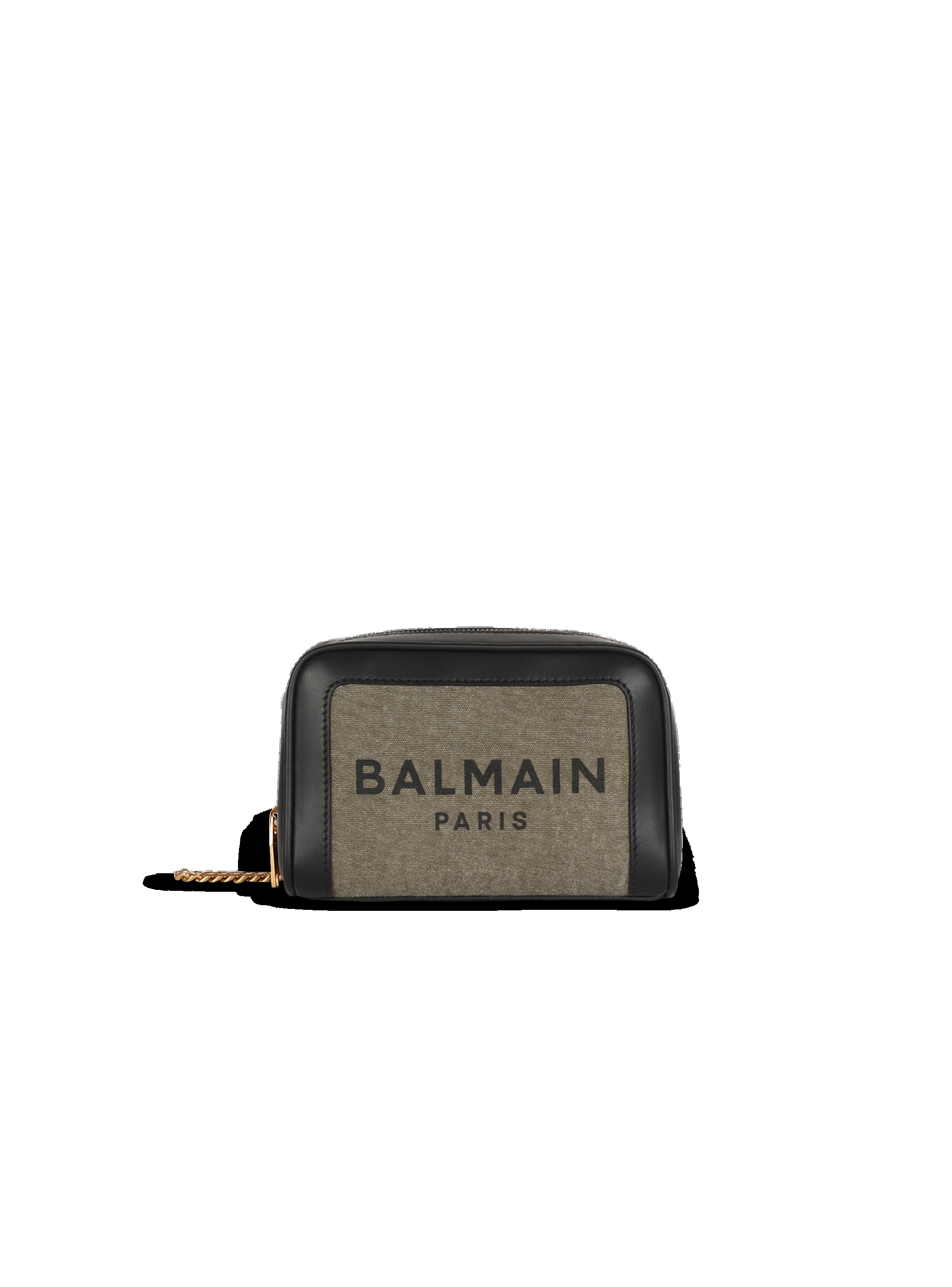 Small-sized canvas B-Army bag with leather panels - 1