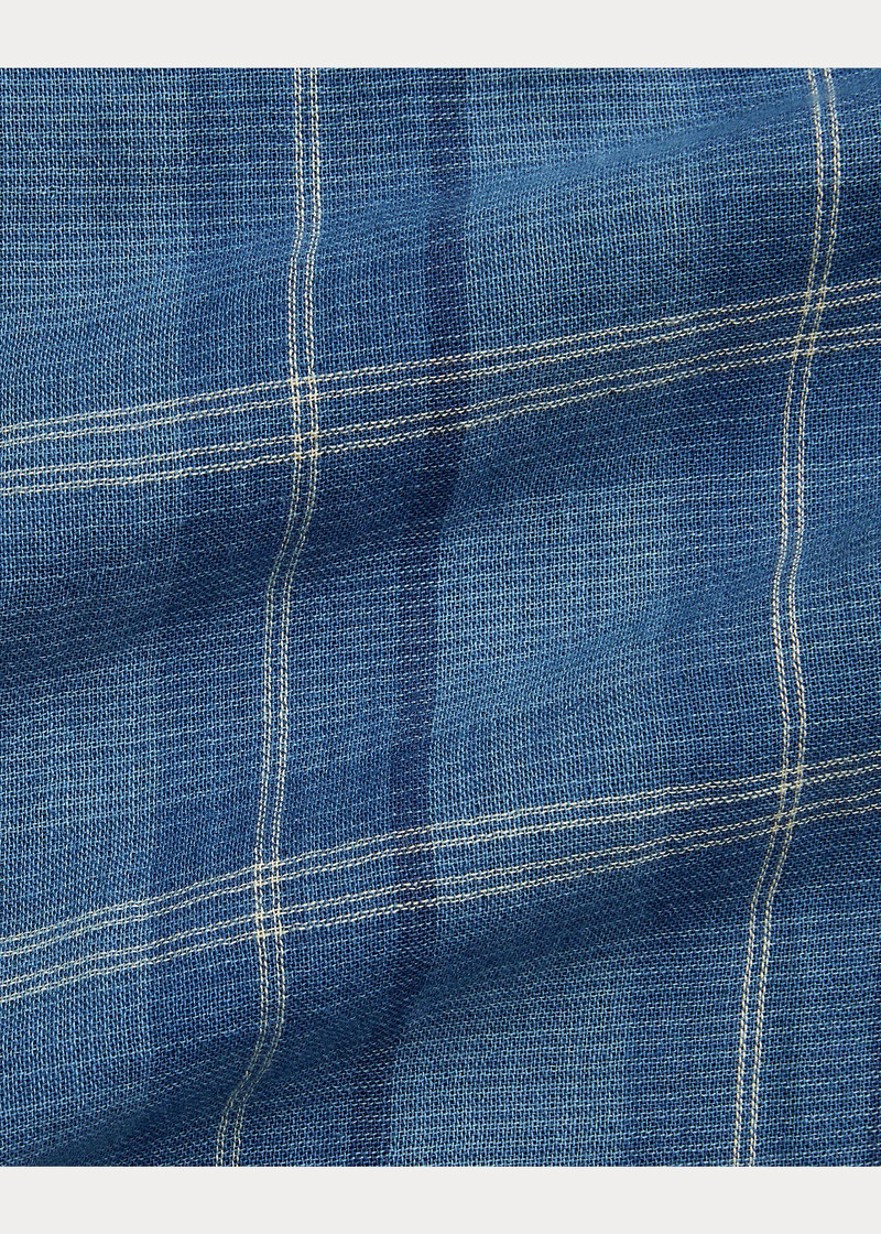 Indigo Plaid Double-Faced Workshirt 6