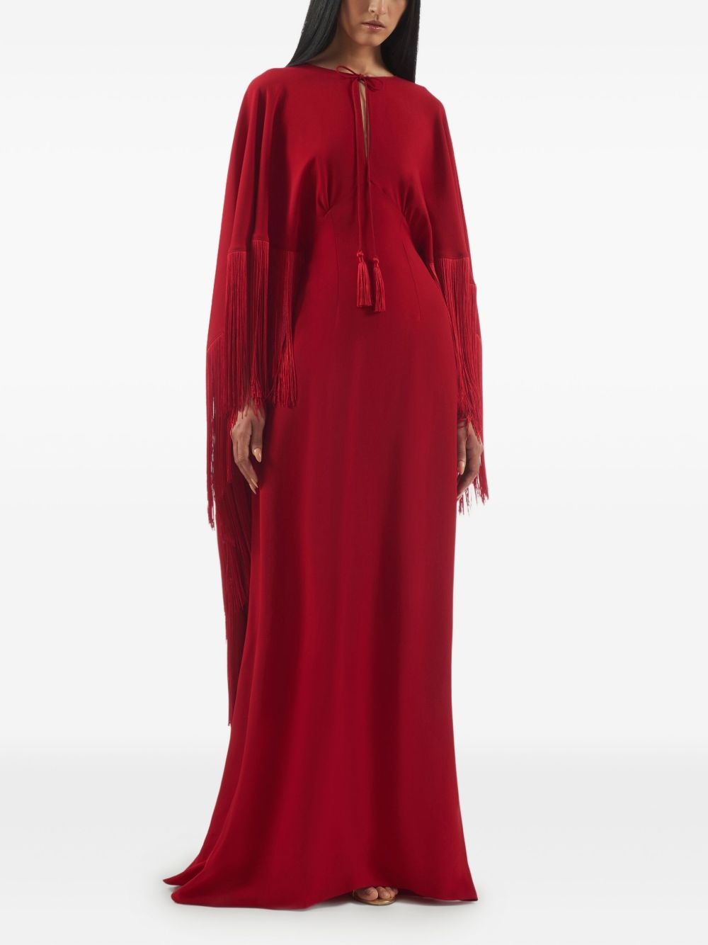 1974 fringe cape dress - 2
