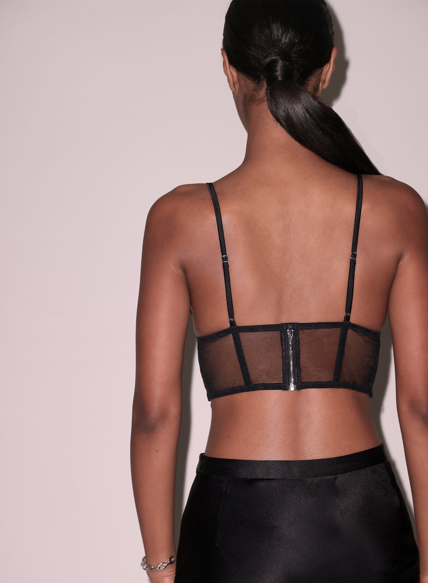 Whitney Embroidery Longline Triangle Bra - 6