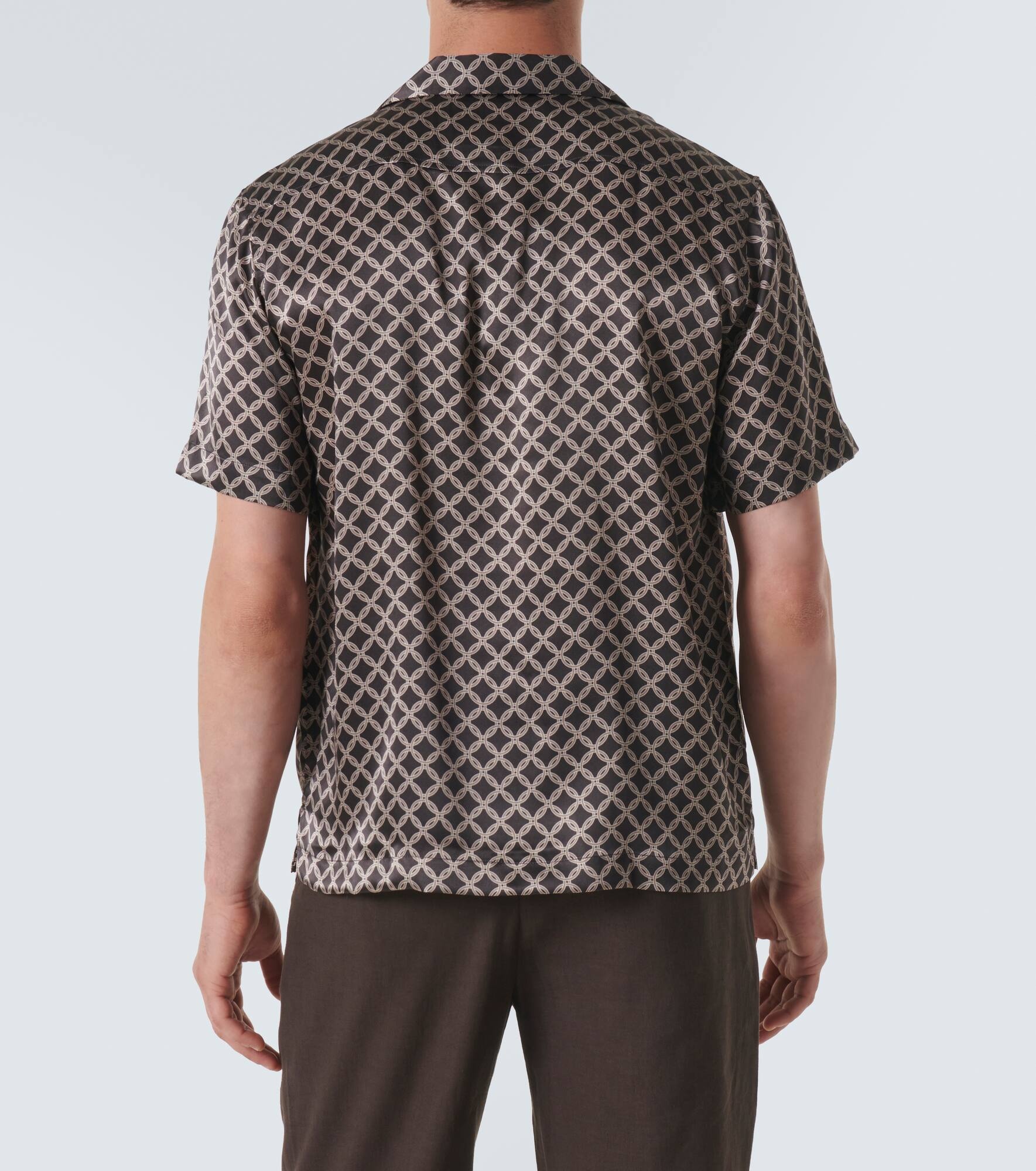 Roberto printed silk bowling shirt - 4