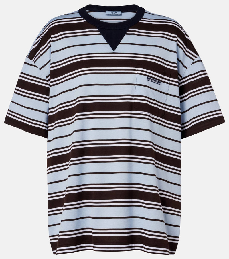 Striped cotton lisle T-shirt 1