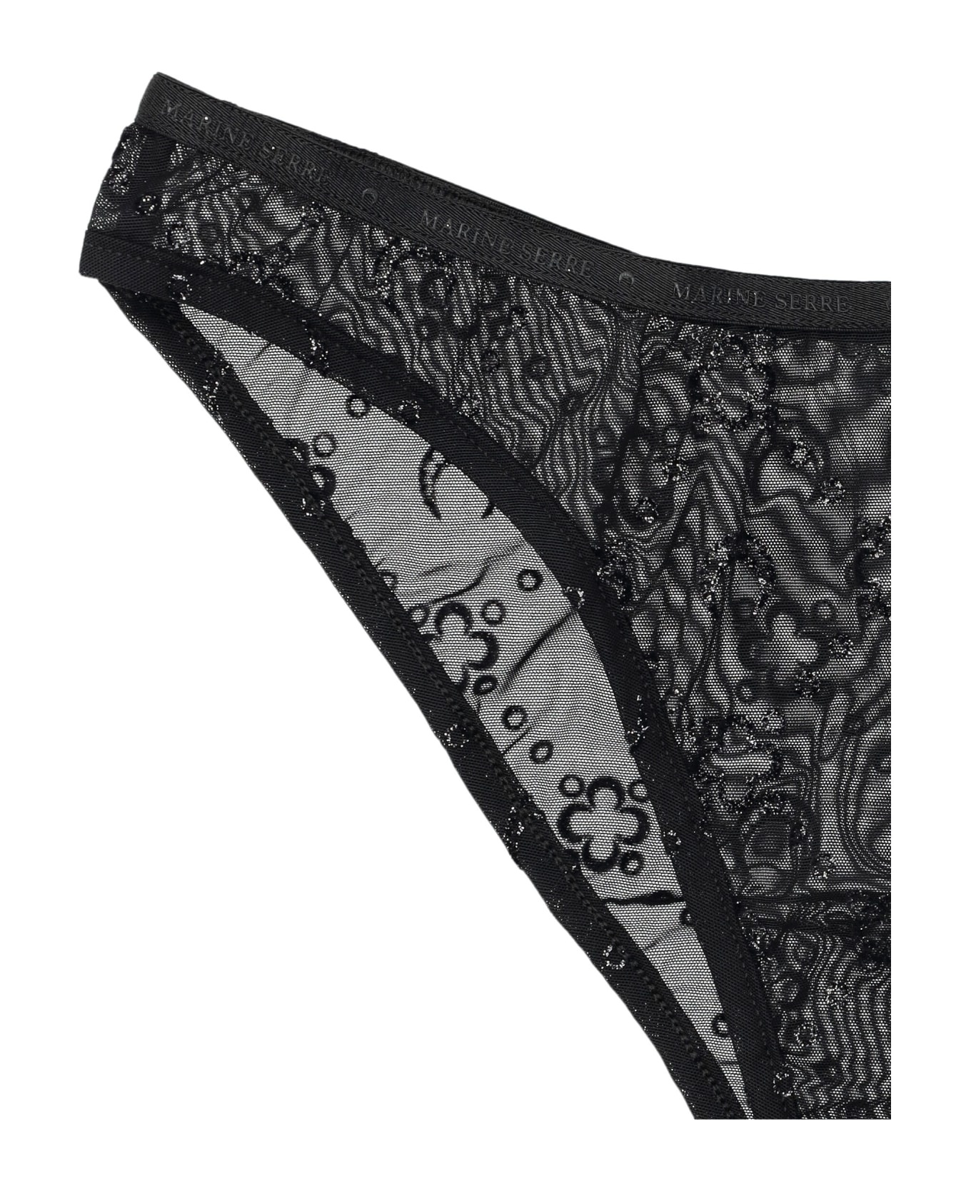 スーツ MARINE SERRE MESH FLOCK BRIEF GLITTER (WUW052CJER0036 BK99) Marine Serre Mesh Flock Brief Glitter | italist | REVERSIBLE