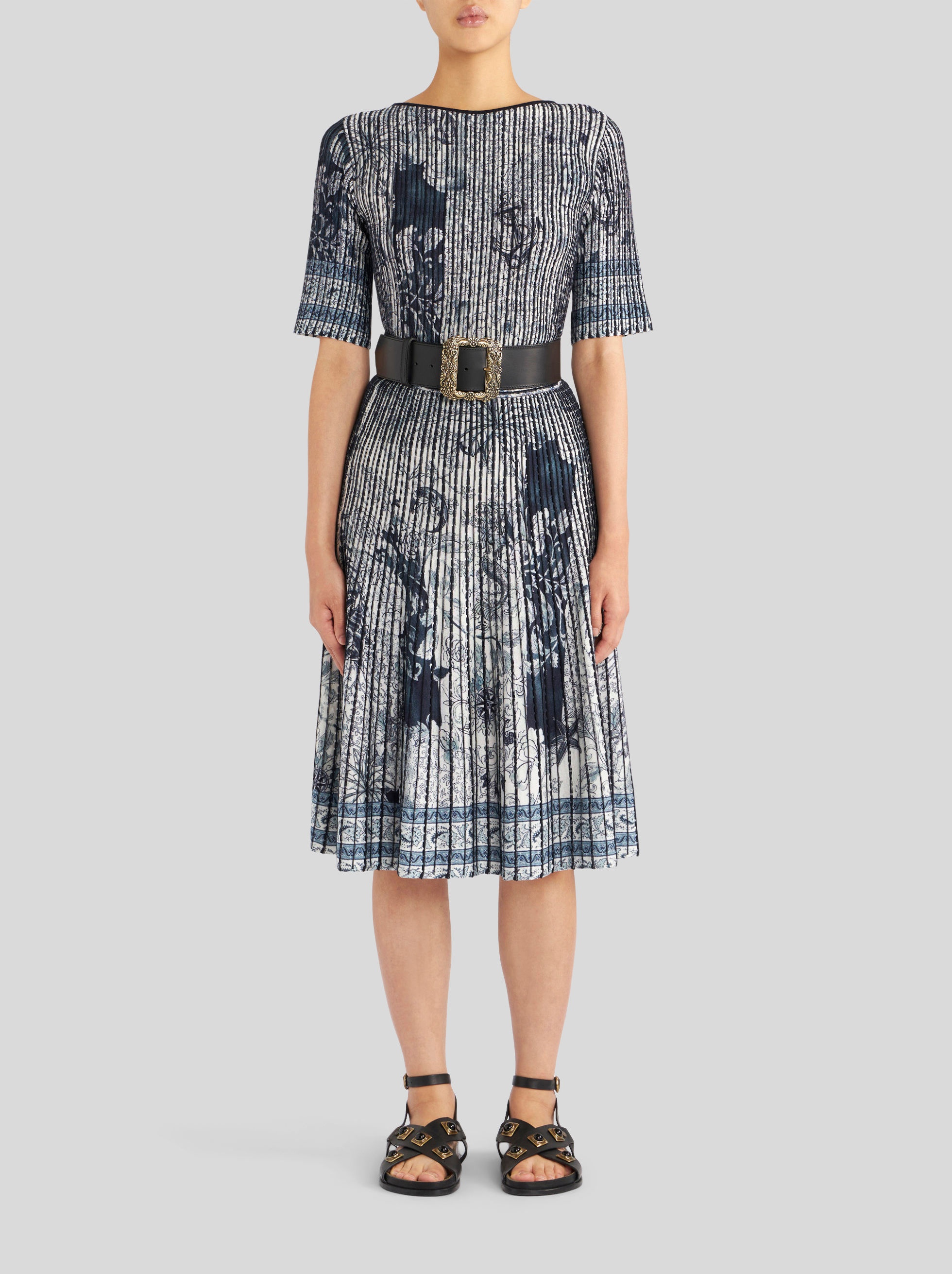 FLARED JERSEY SKIRT WITH PRINT - 3