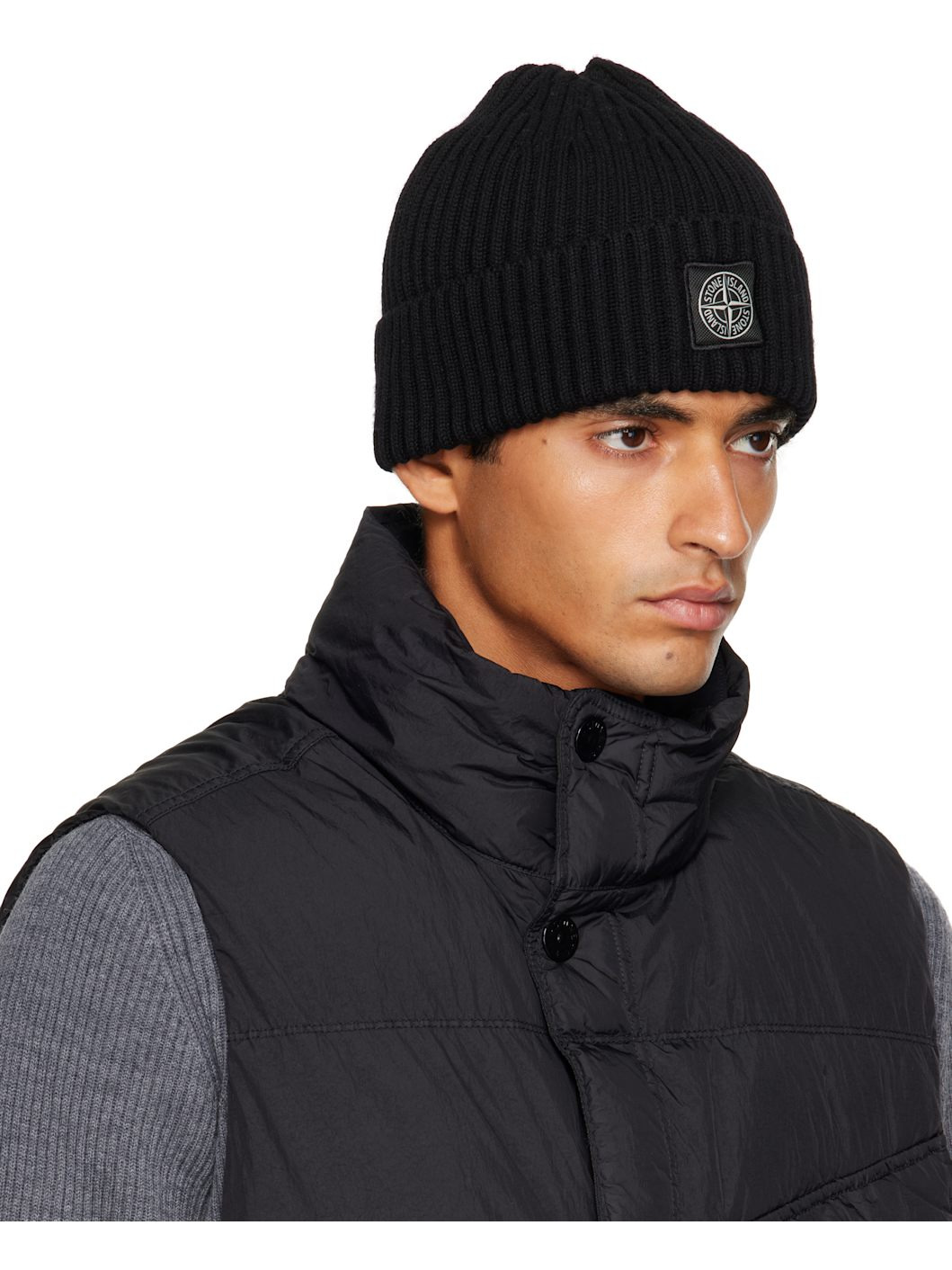 Black N100002 Full Rib Beanie - 2