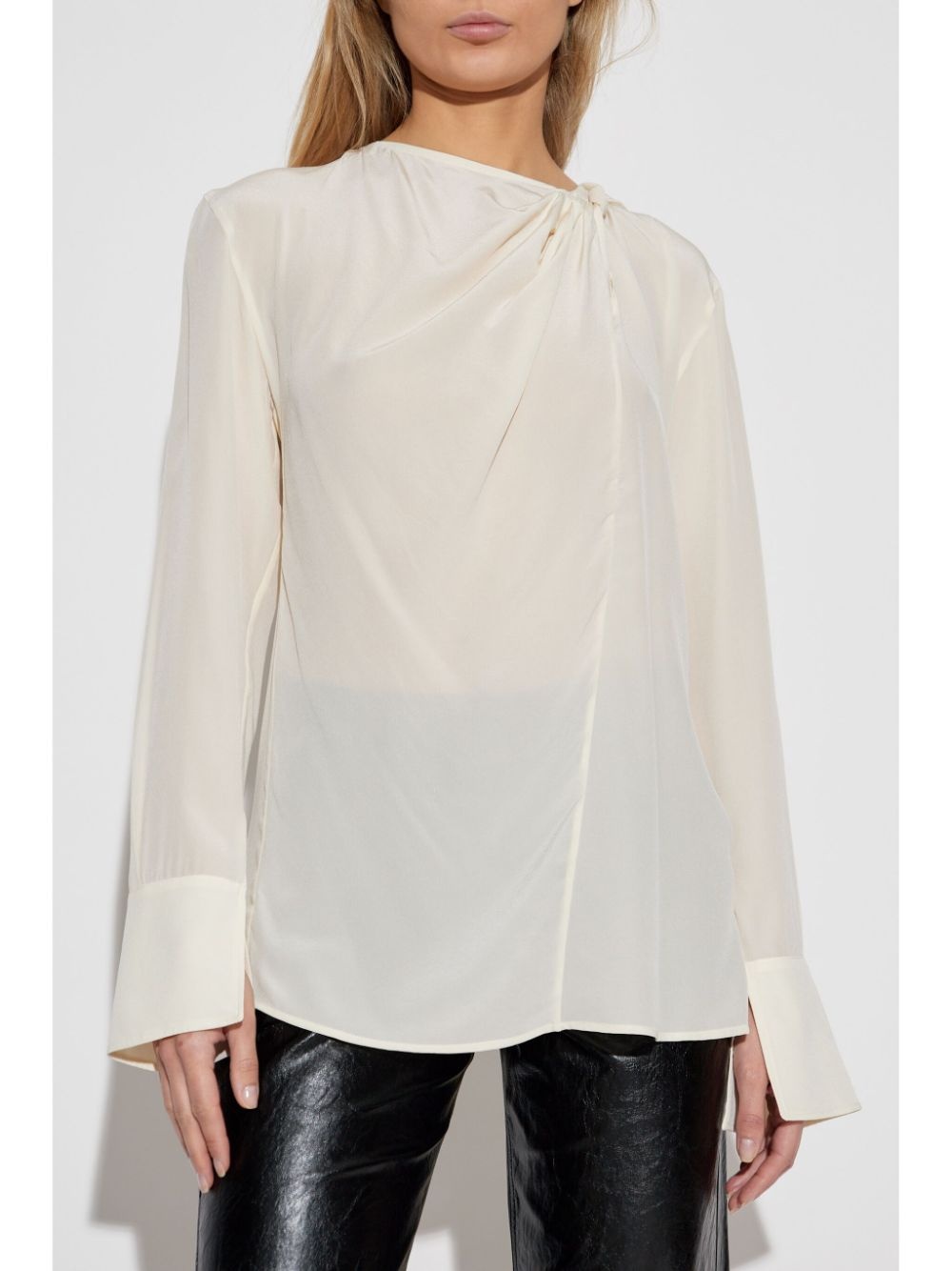 ruched-detailing blouse - 3