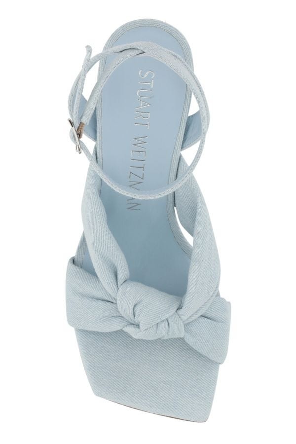 Light-blue denim Playa sandals - 4