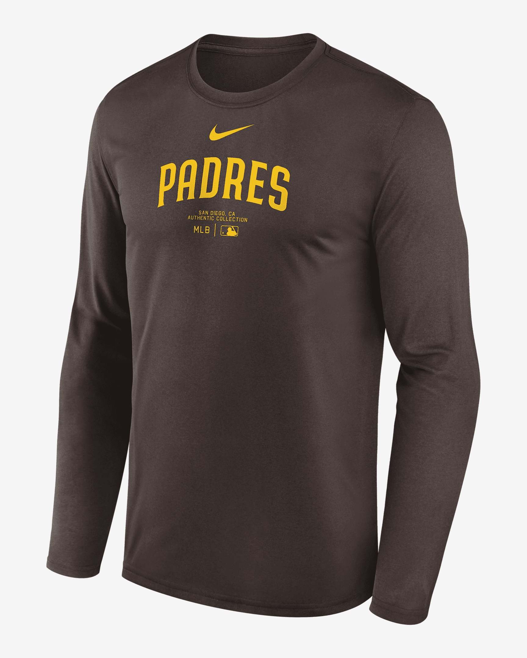 San Diego Padres Authentic Collection Practice Nike Men's Dri-FIT MLB Long-Sleeve T-Shirt - 1